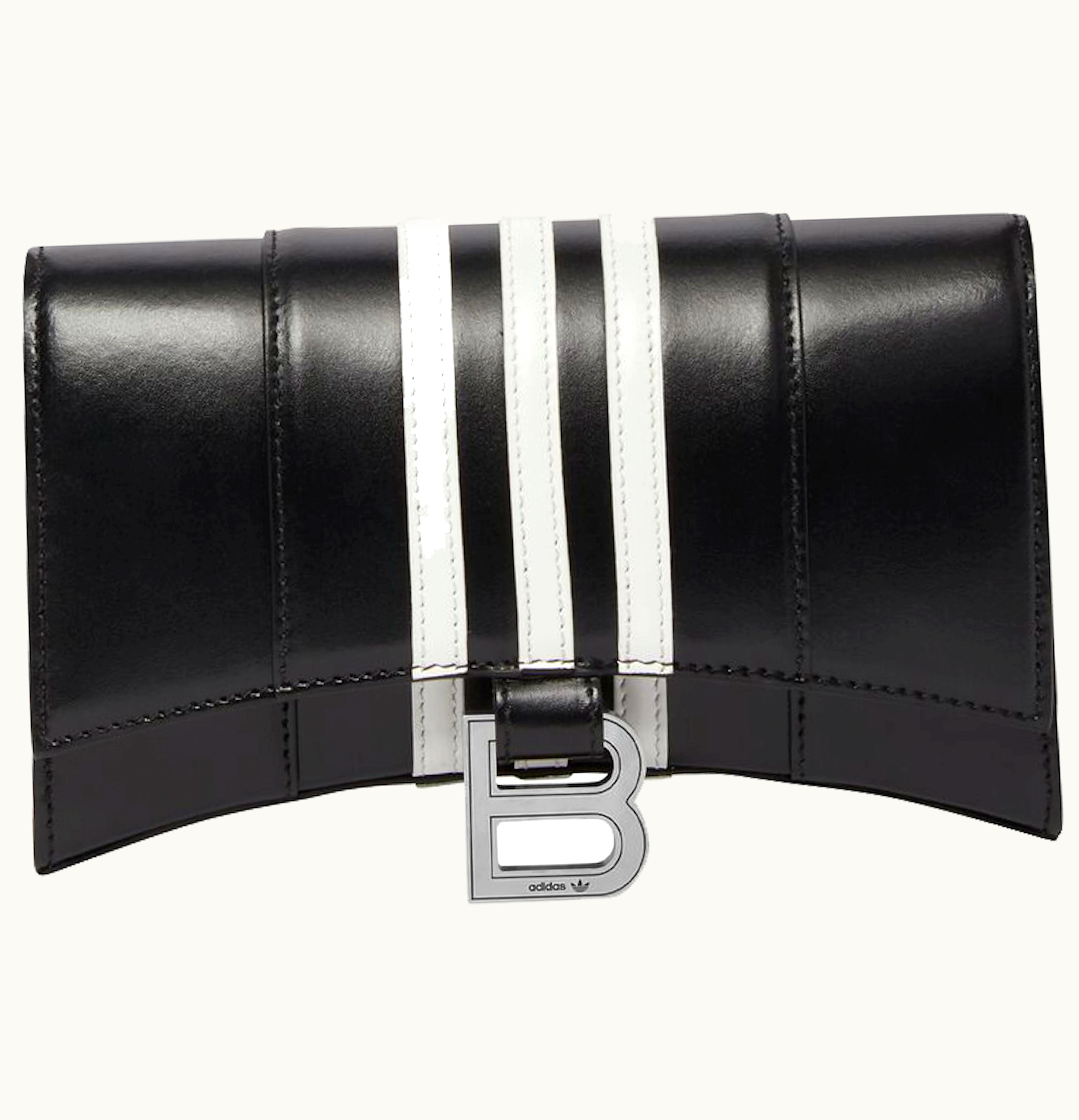 Balenciaga Balenciaga x adidas Hourglass Wallet With Chain Black