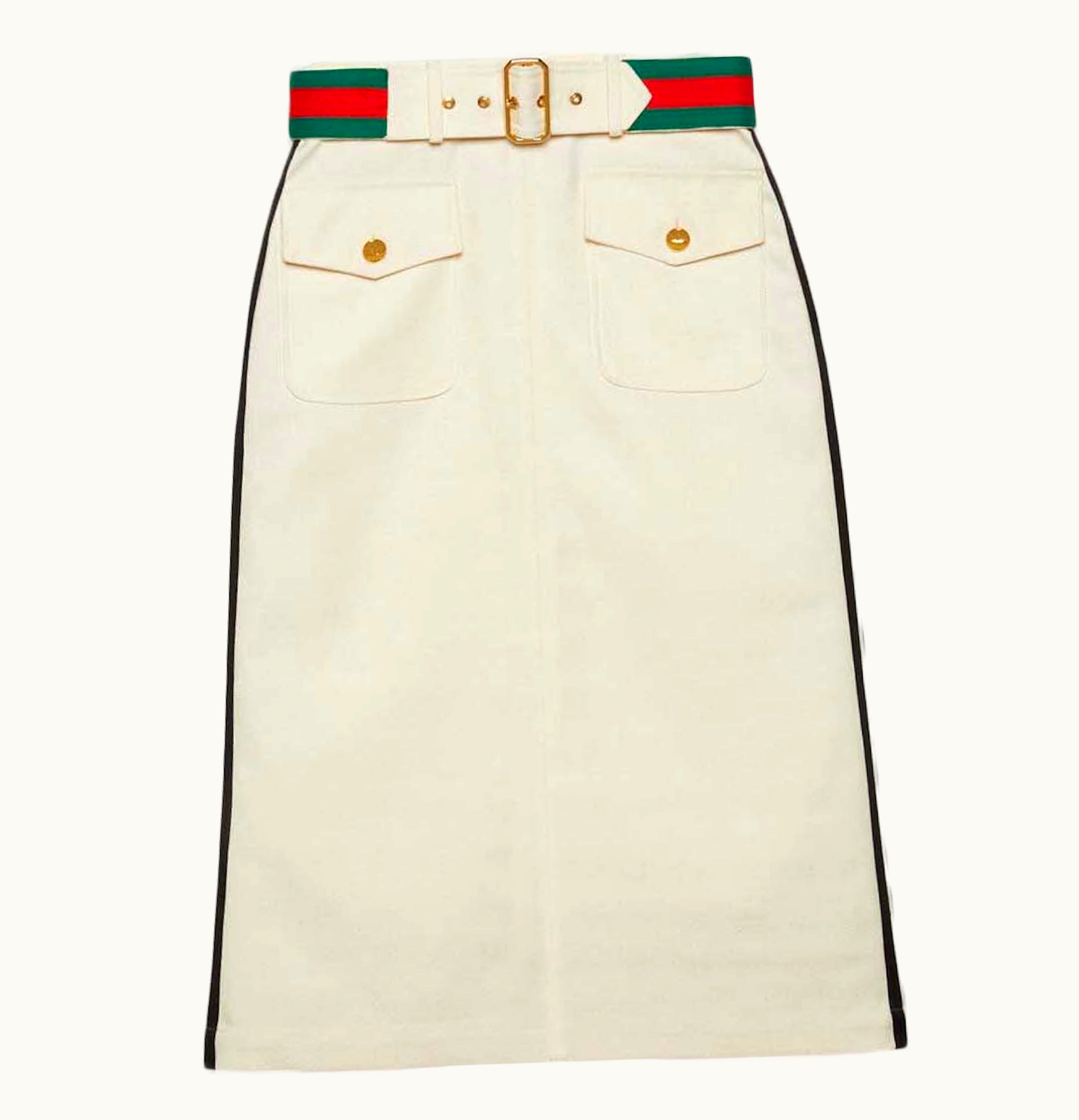 Gucci Gucci x adidas Jacquard Skirt White Beige