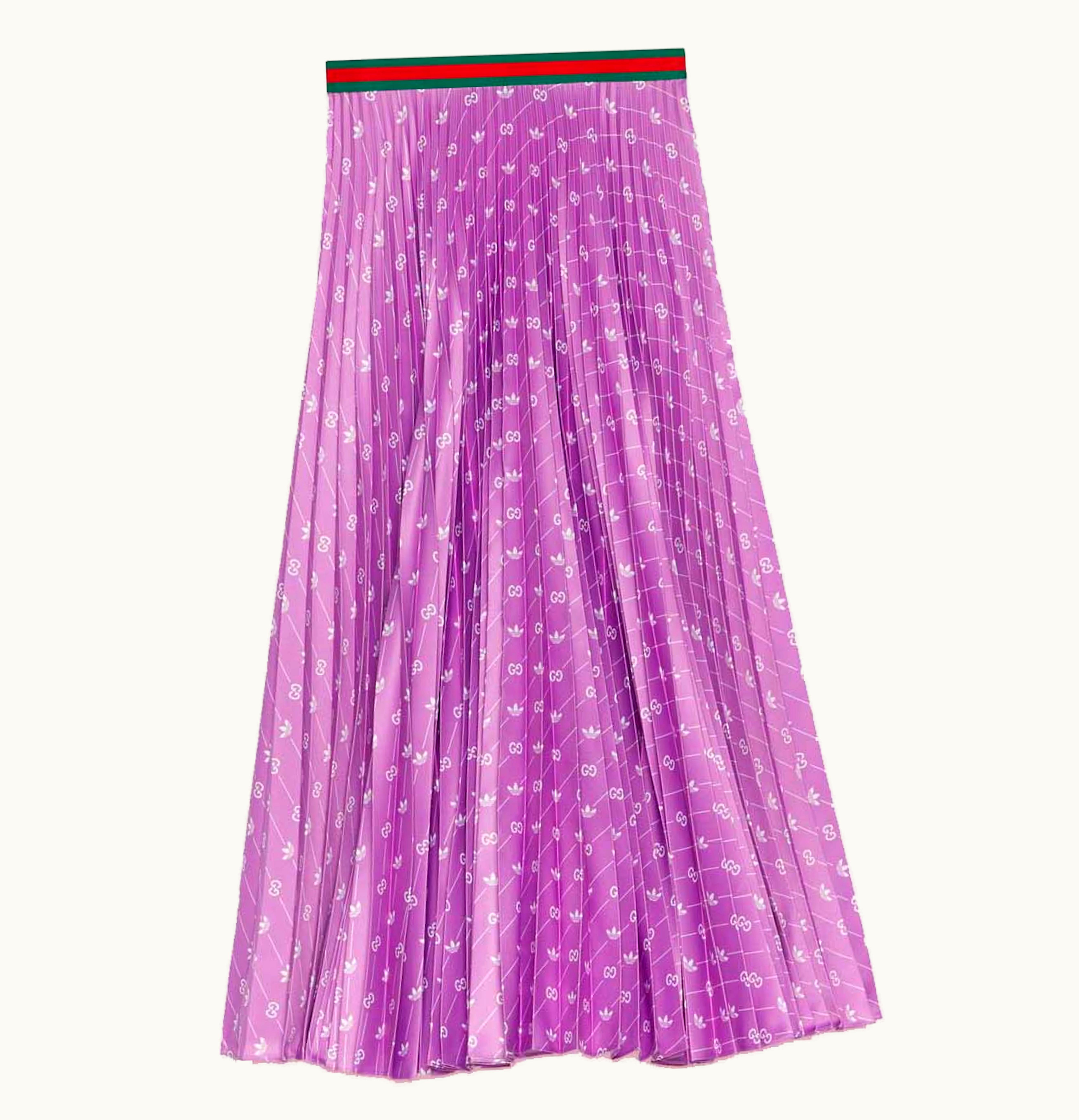 Gucci Gucci x adidas Satin Pleated Skirt Purple
