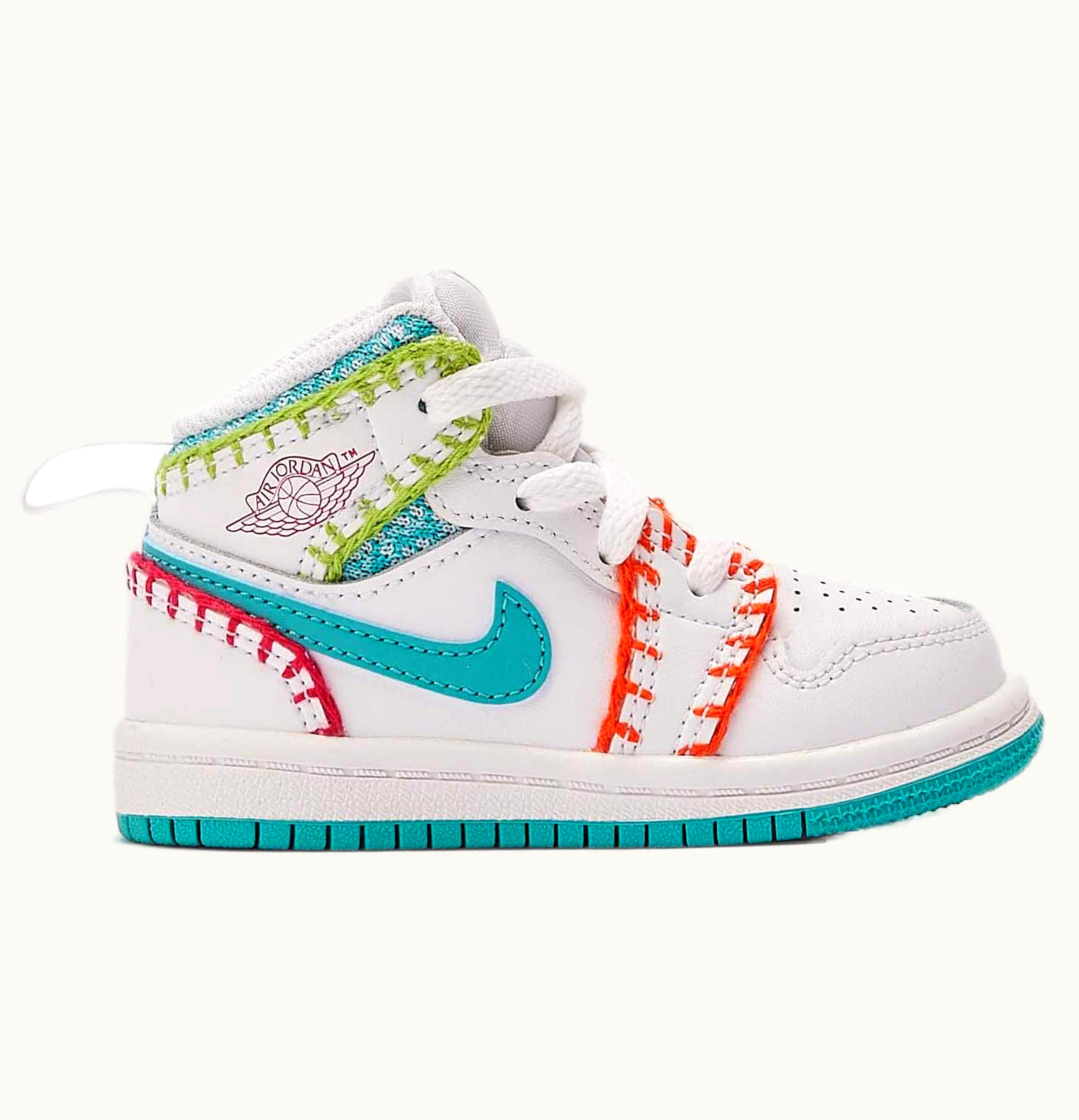 Jordan Air Jordan 1 Mid SE Washed Teal Rush Pink TD