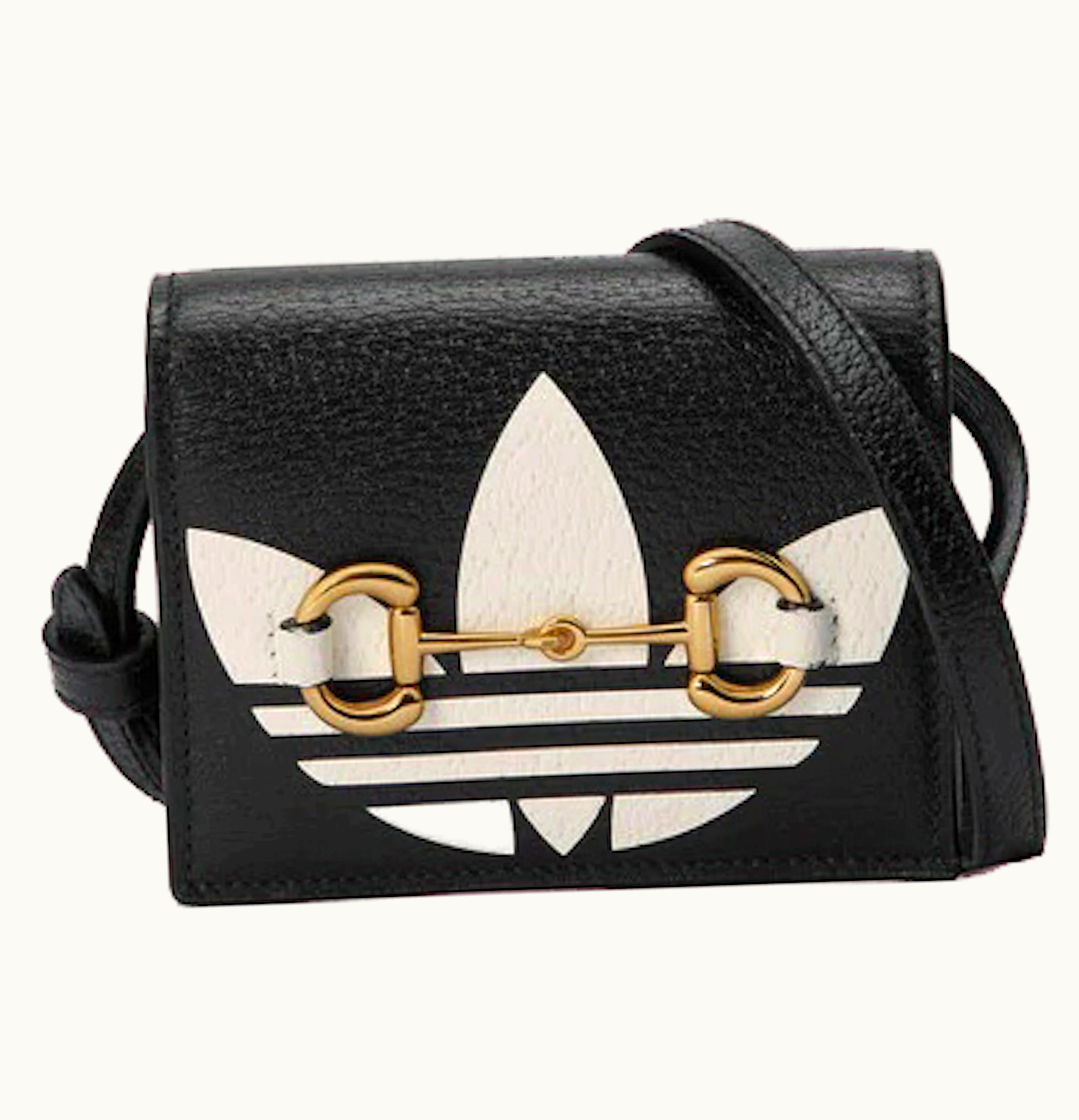 Gucci Gucci x adidas Card Case With Horsebit Black White