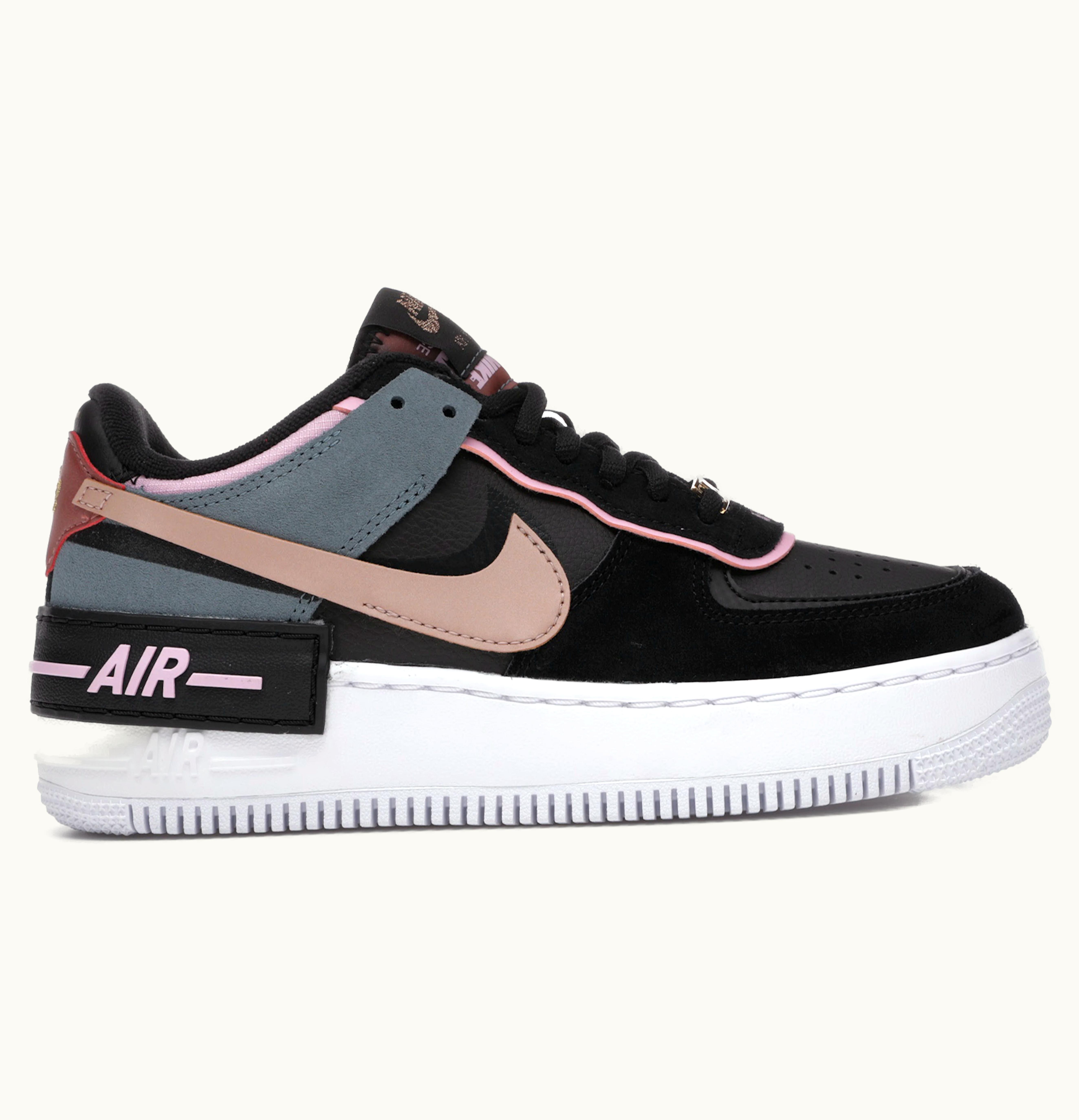 Nike Nike Air Force 1 Shadow Black Light Arctic Pink Claystone Red W
