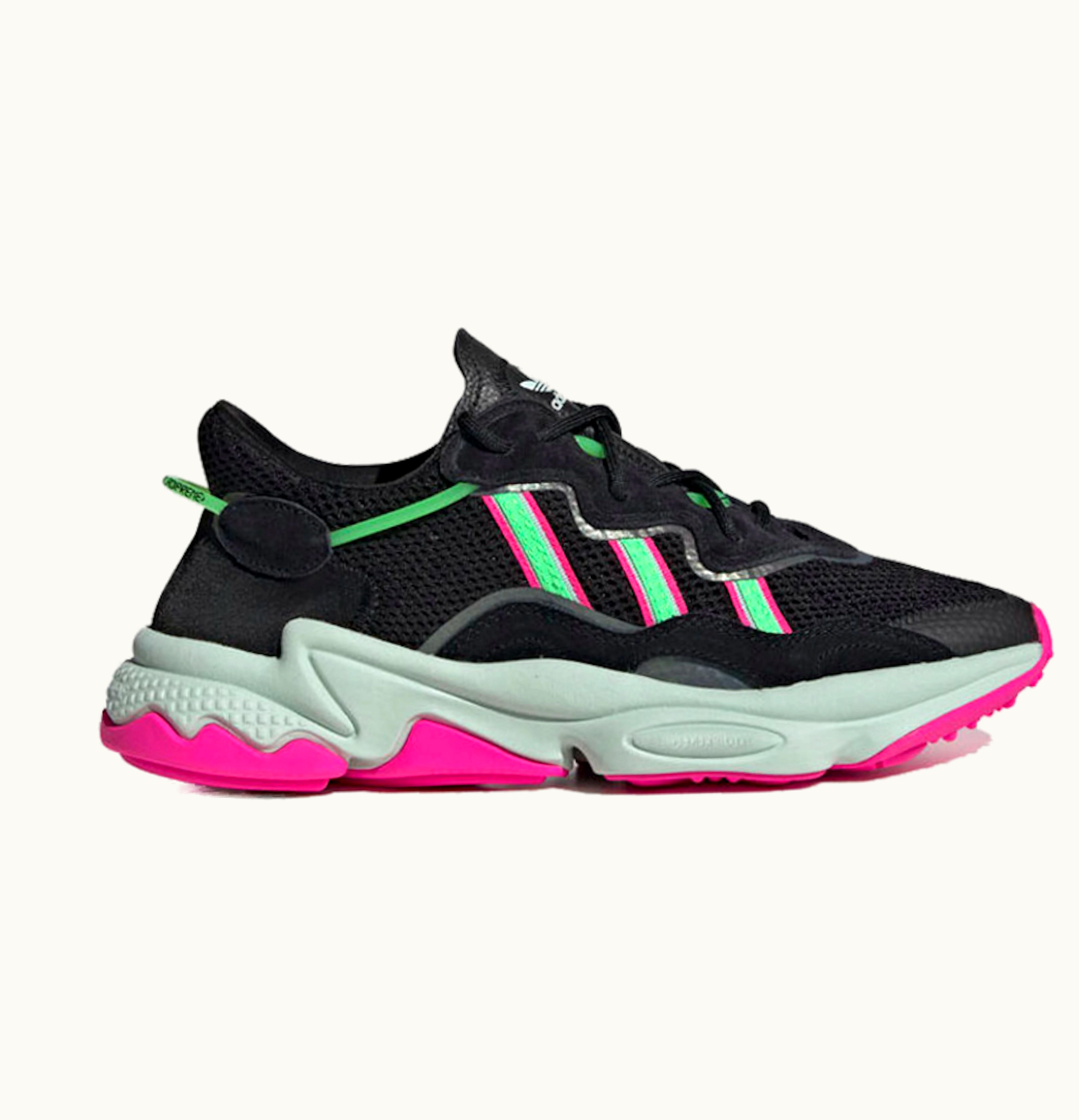 Adidas Ozweego Black Shock Lime Pink W