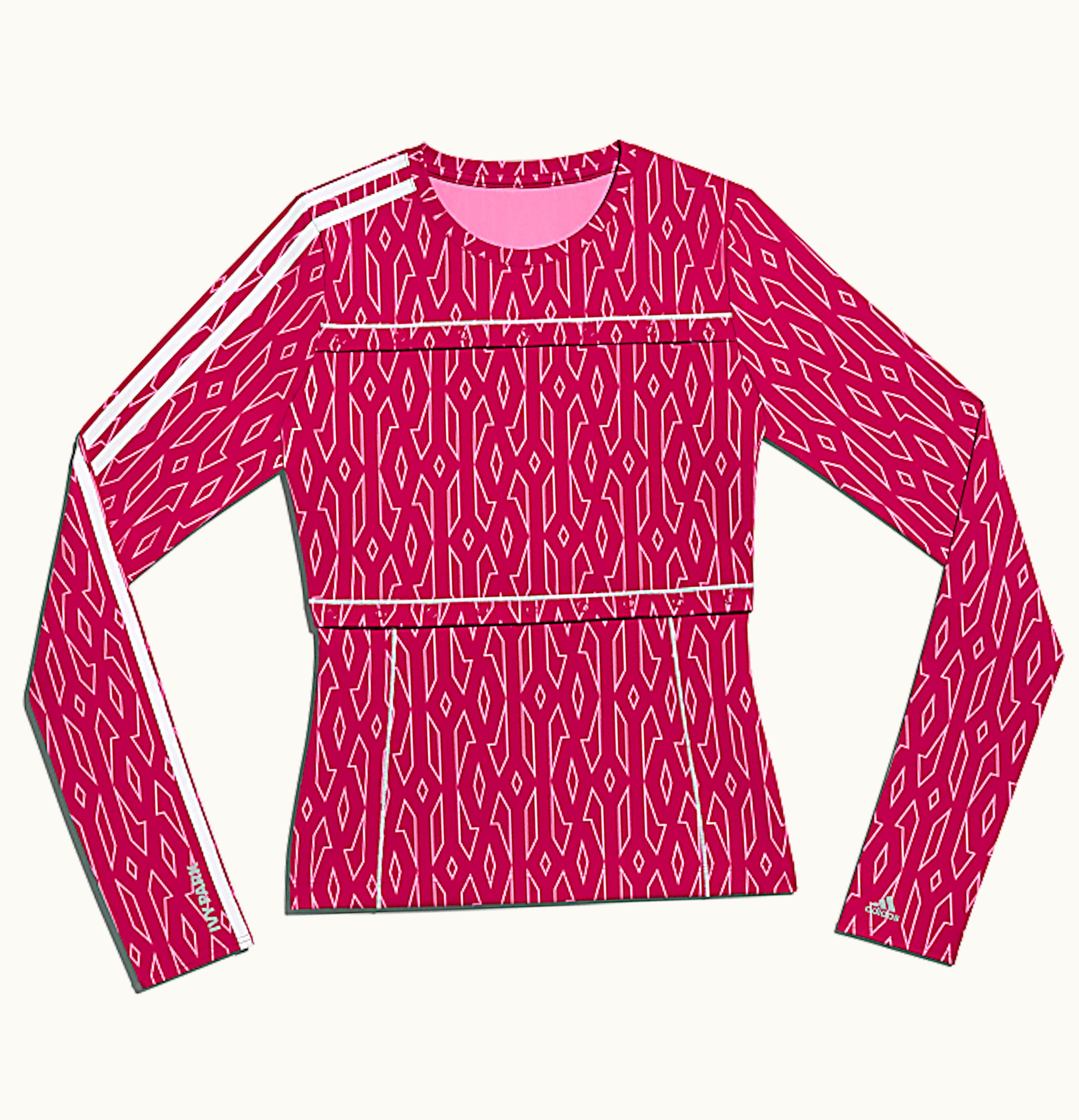 Adidas adidas Ivy Park Snap Monogram Top Plus Size Bold Pink