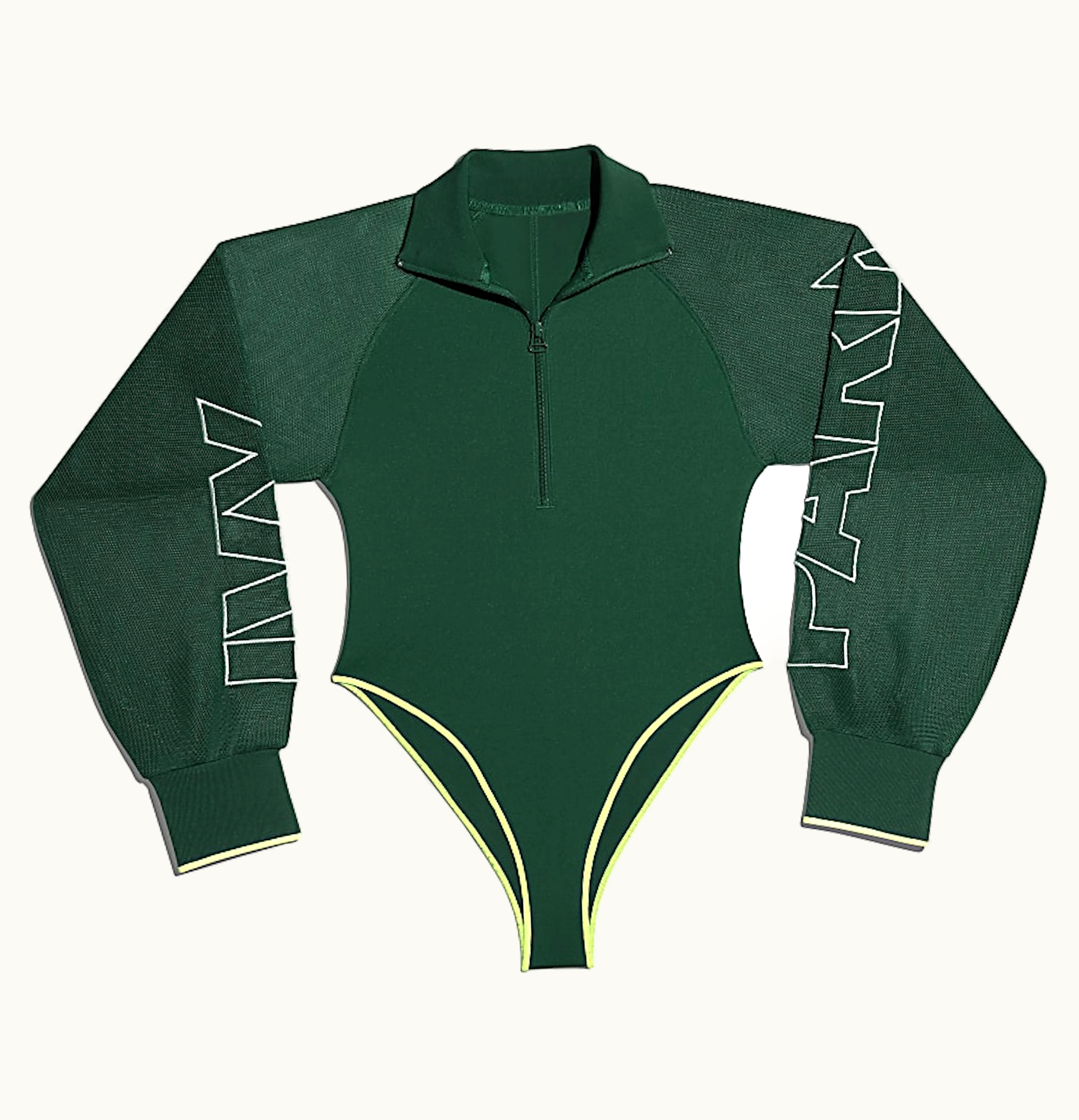 Adidas adidas Ivy Park Mesh Sleeve Bodysuit Plus Size Dark Green