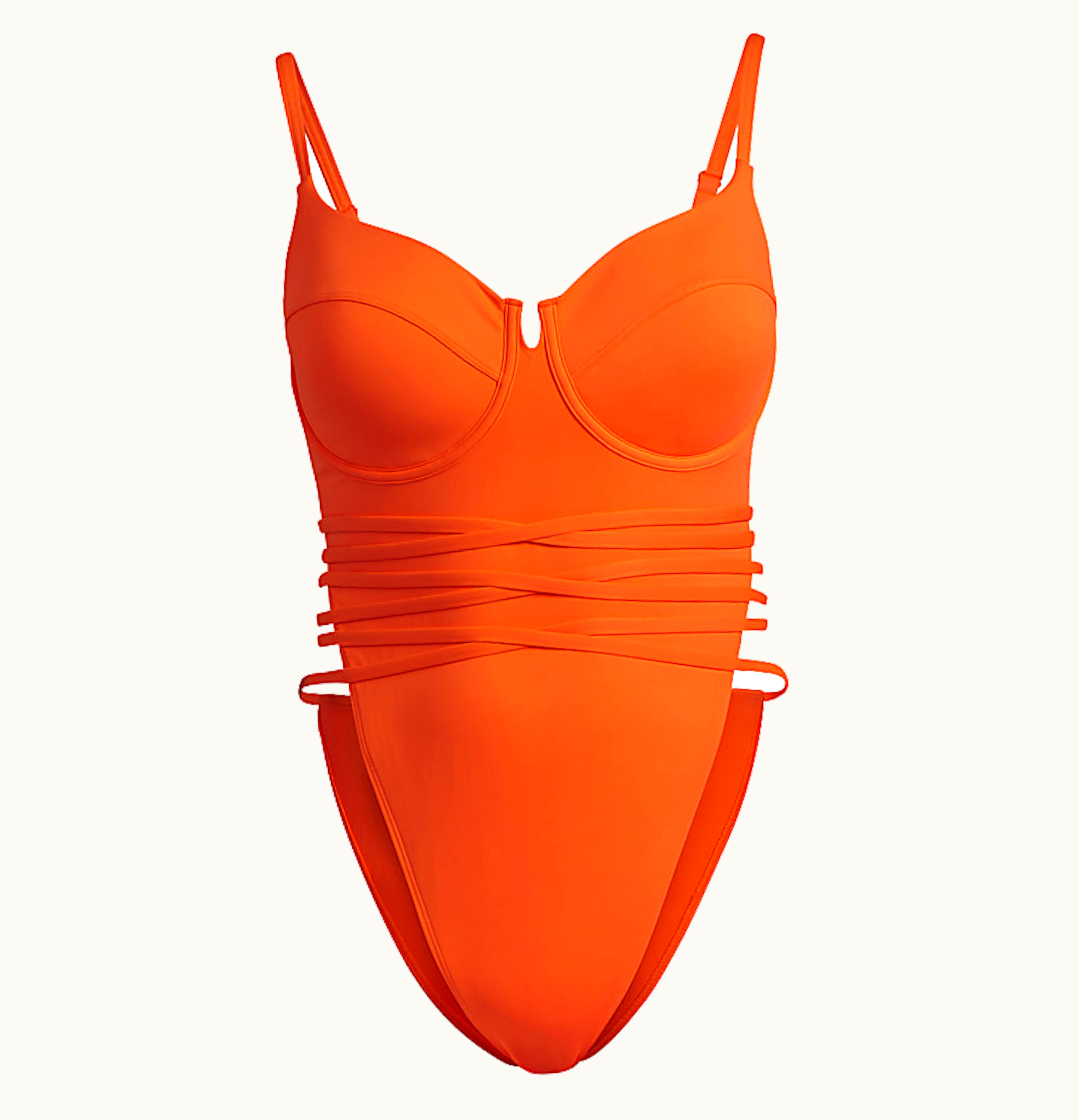 Adidas adidas Ivy Park Spaghetti Strap One Piece Swimsuit Plus Size Solar Orange