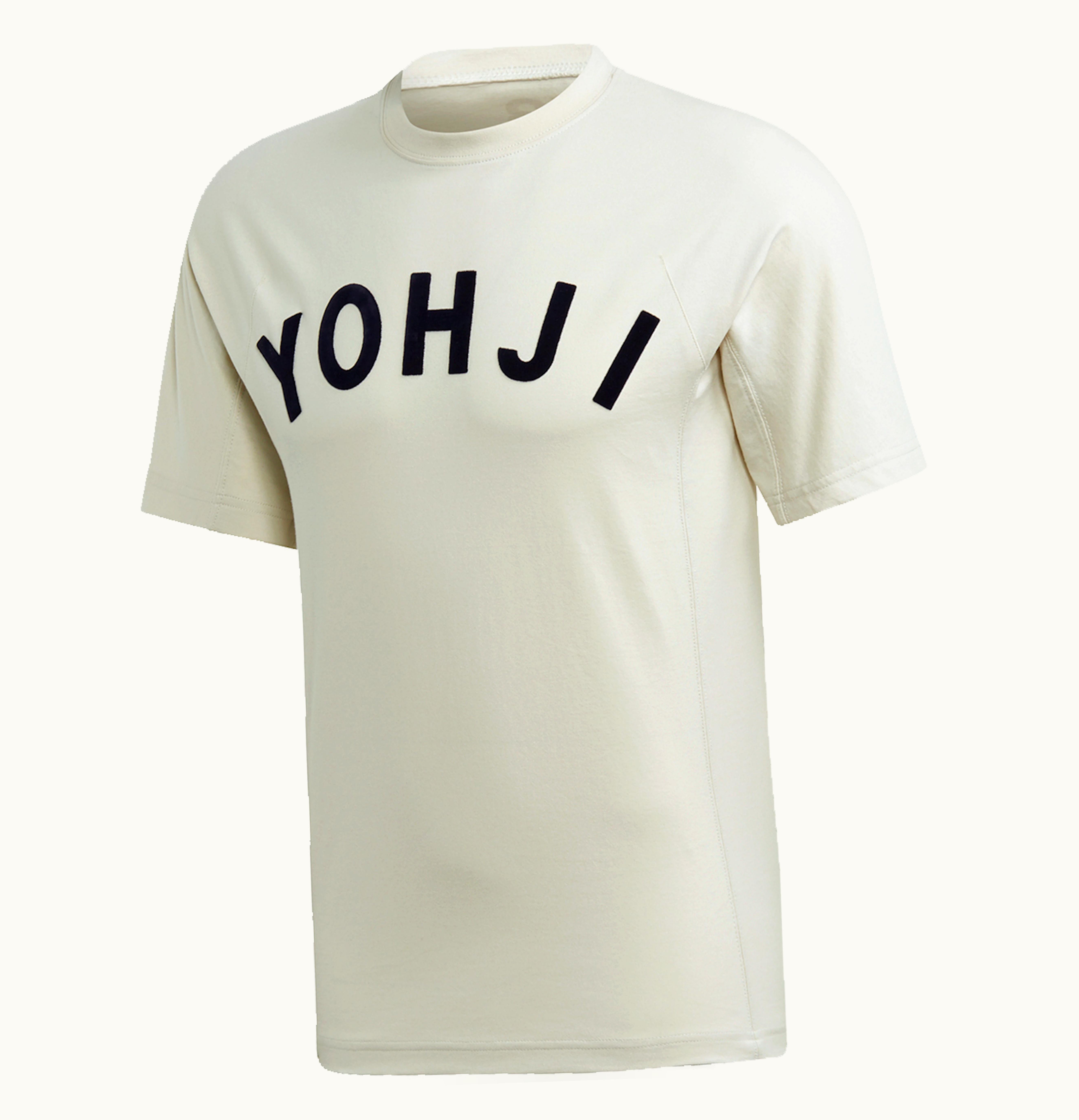 Adidas adidas Y 3 Yohji Letters Short Sleeve Tee Beige Ecru