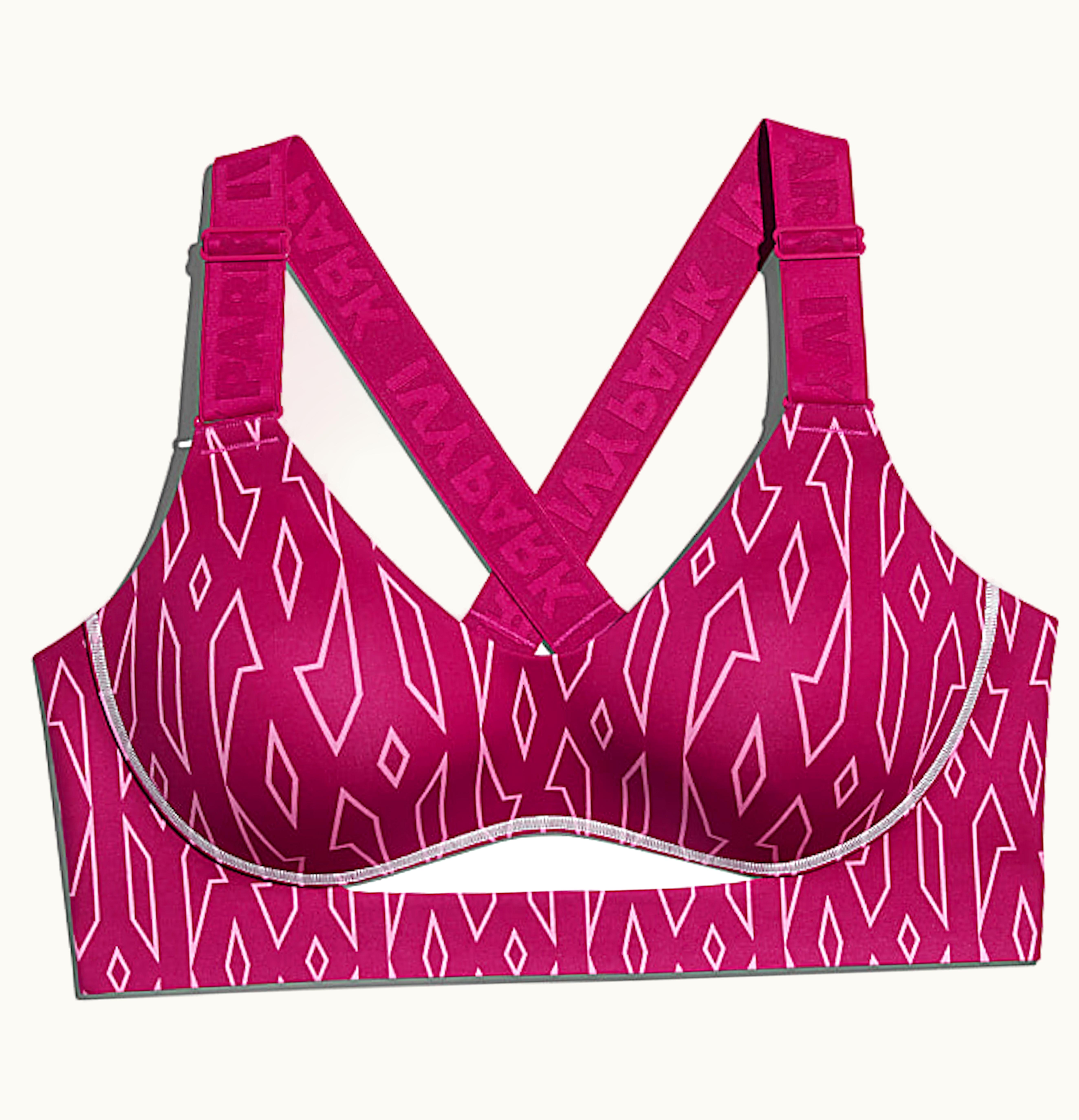 Adidas adidas Ivy Park Medium Support Monogram Cutout Bra Bold Pink