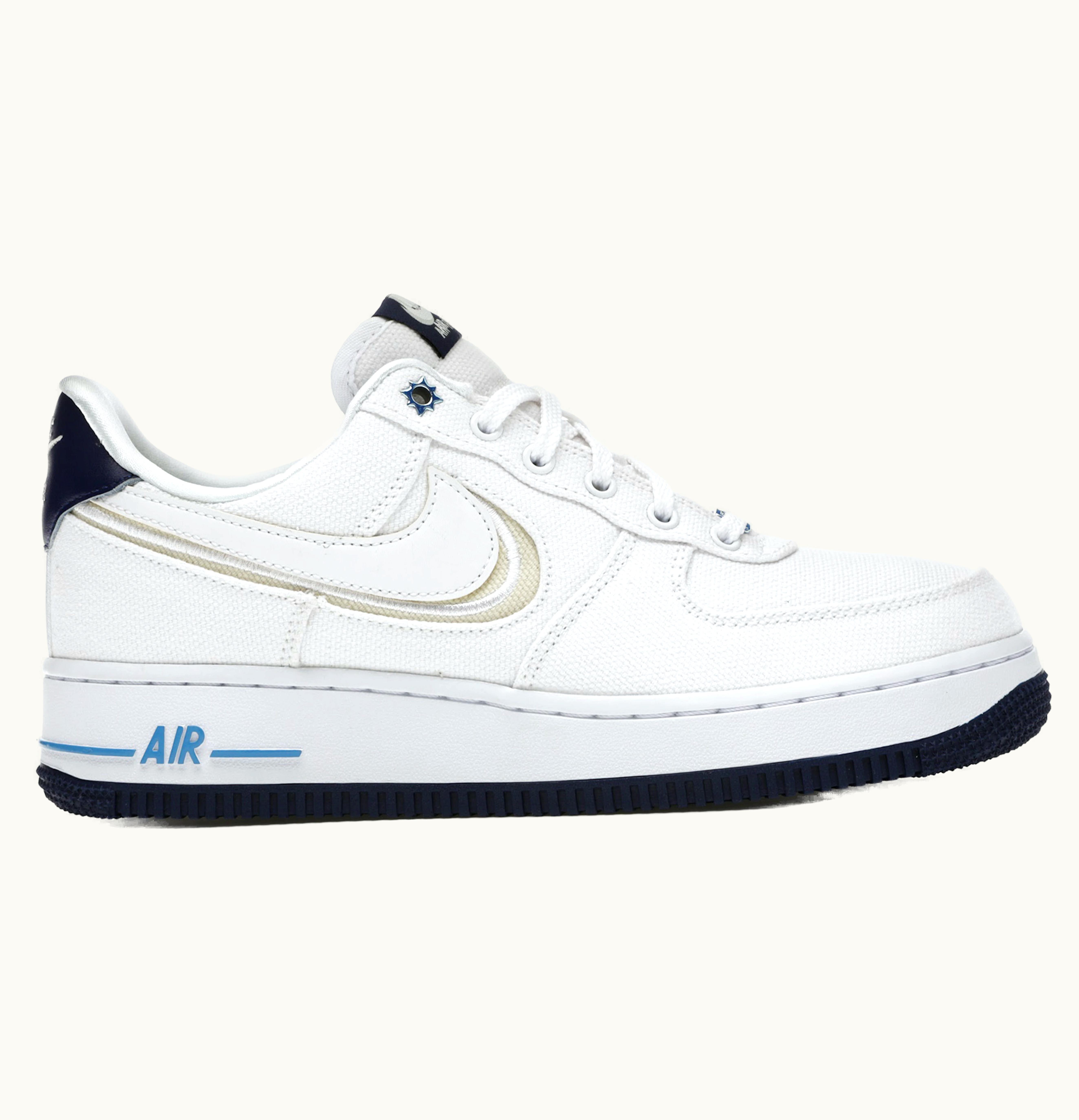 Nike Nike Air Force 1 Low White Canvas Navy Sole