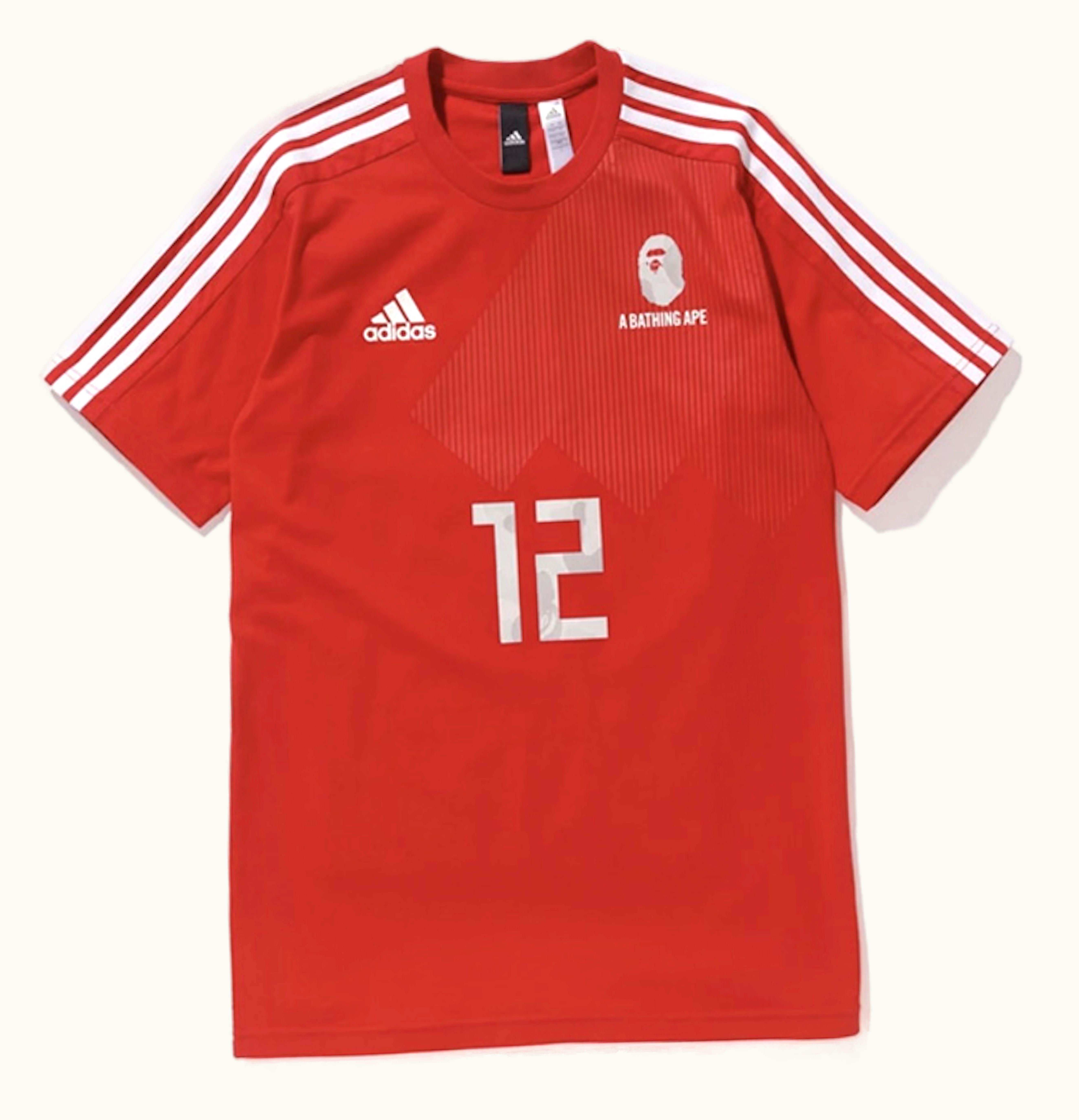 BAPE BAPE x adidas World Cup 2018 Winning Collection Football Top Red
