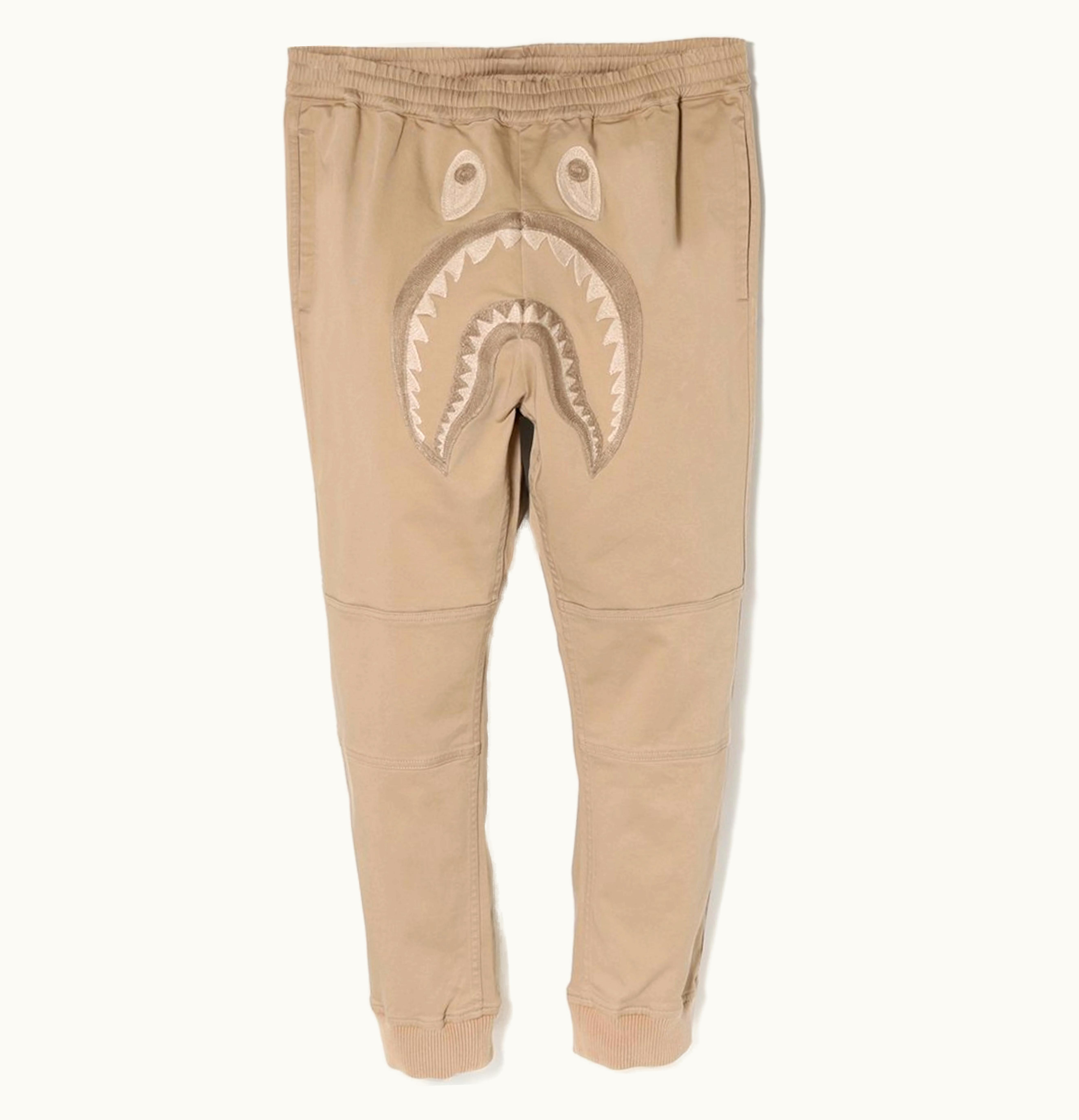 BAPE BAPE Shark Stretch Jogger Pants Beige