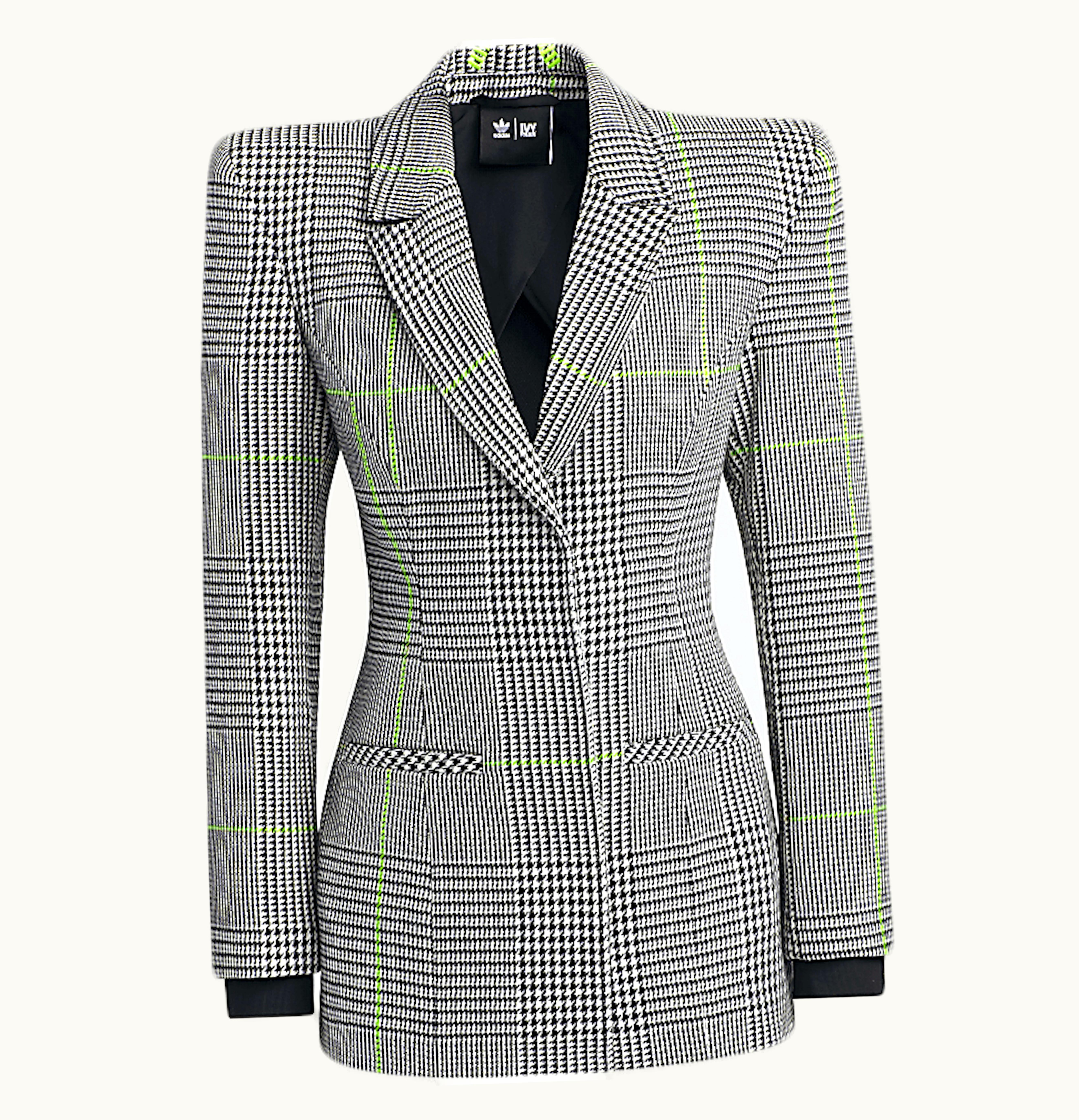 Adidas adidas Ivy Park Halls of Ivy Suit Jacket White Black Semi Solar Slime