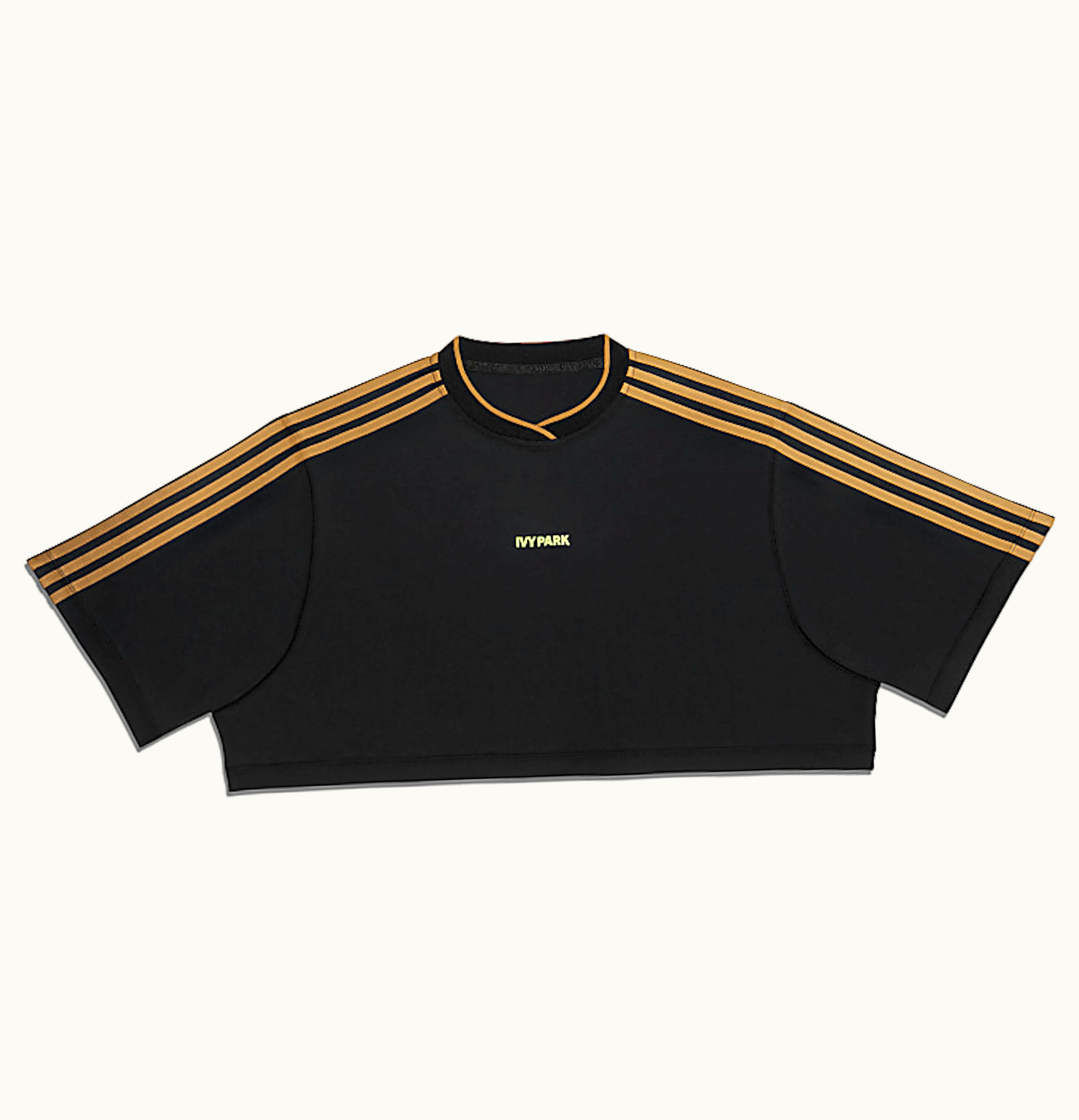 Adidas adidas Ivy Park 3 Stripes Crop Tee Black