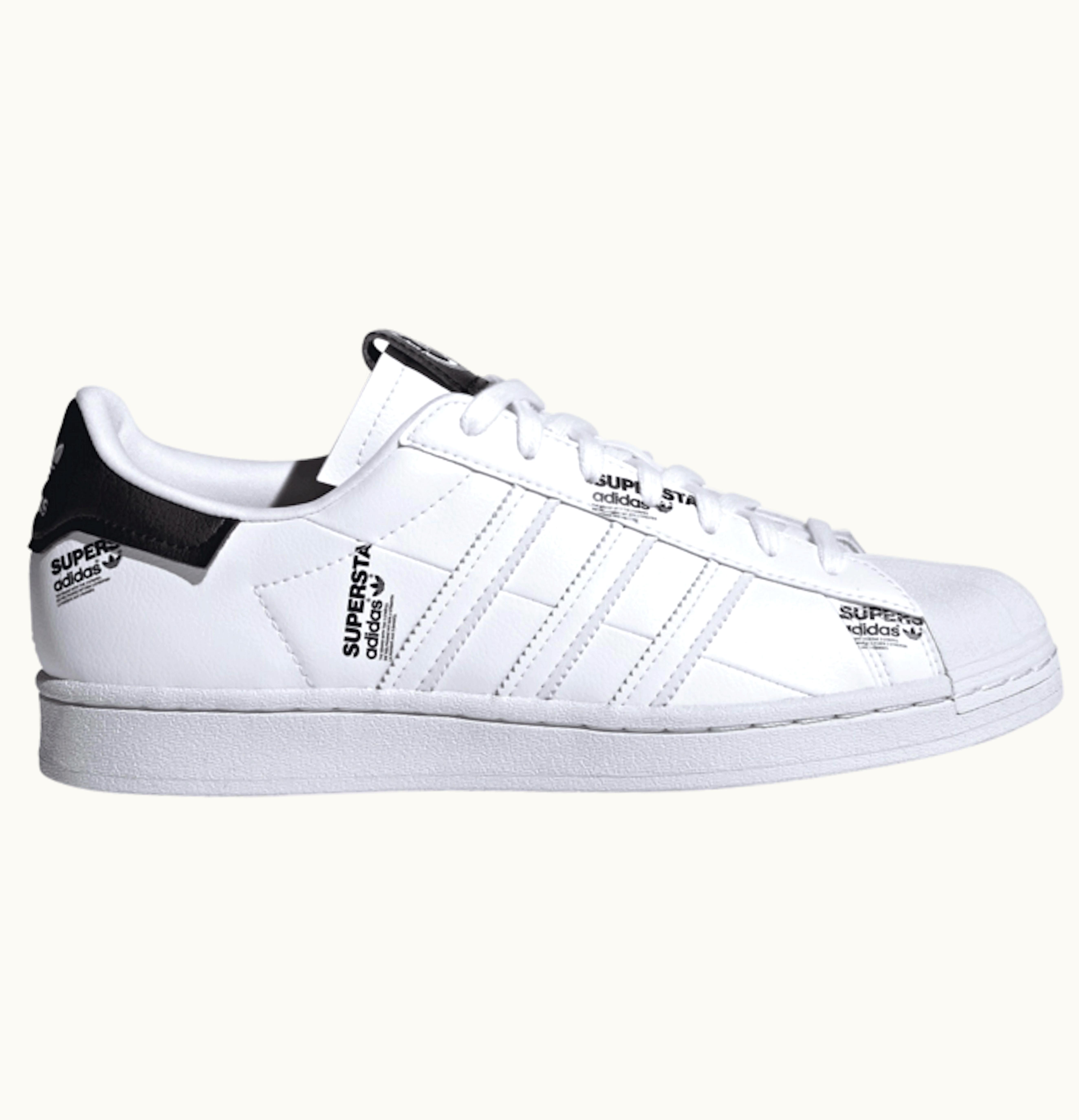 Adidas adidas Superstar White Black Logo Print