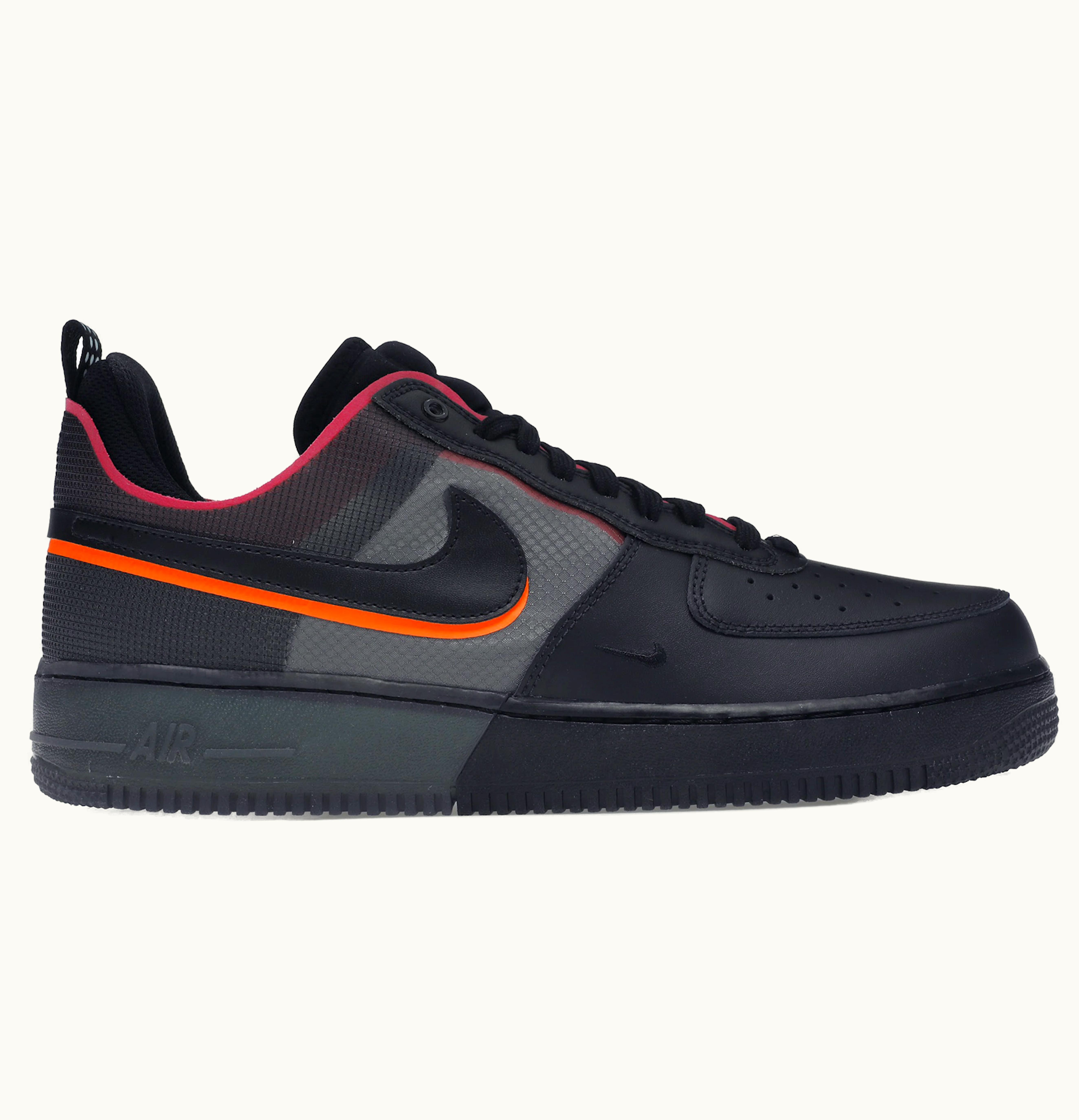 Nike Nike Air Force 1 React Black Black Team Orange Pink Prime