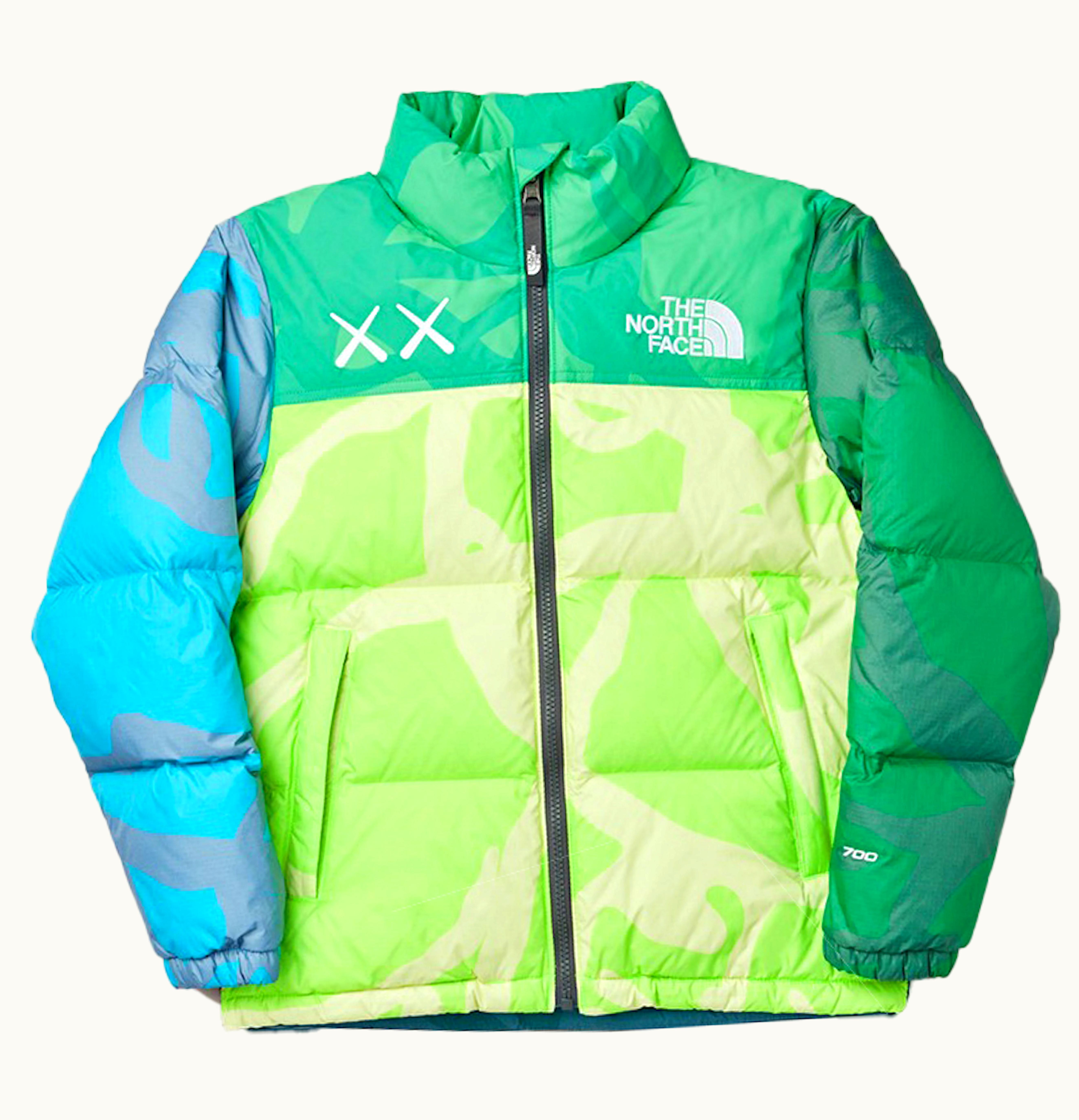 KAWS KAWS x The North Face Nuptse Jacket Green Blue
