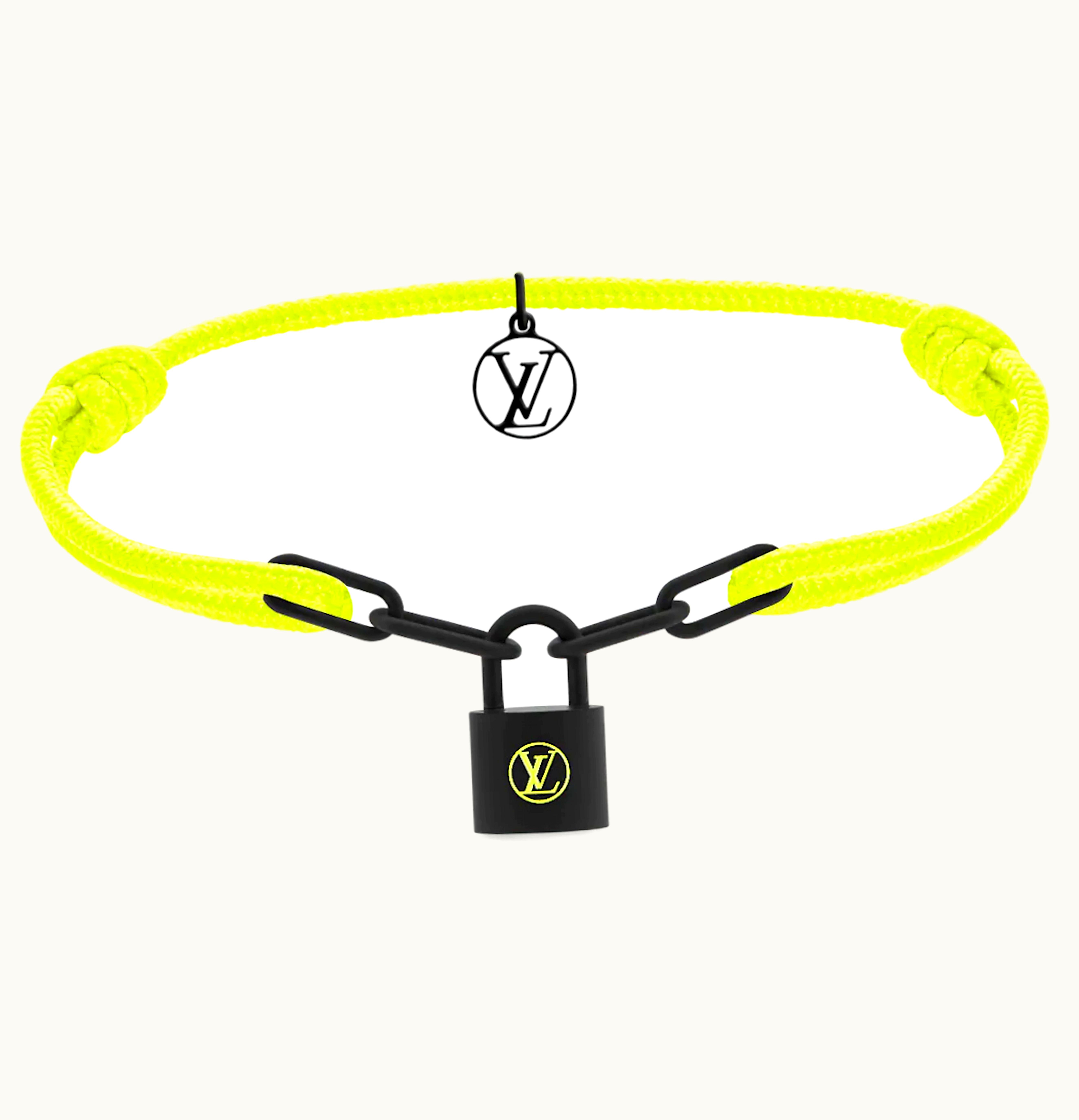 Louis Vuitton Louis Vuitton x Virgil Abloh Silver Lockit Bracelet Neon Yellow