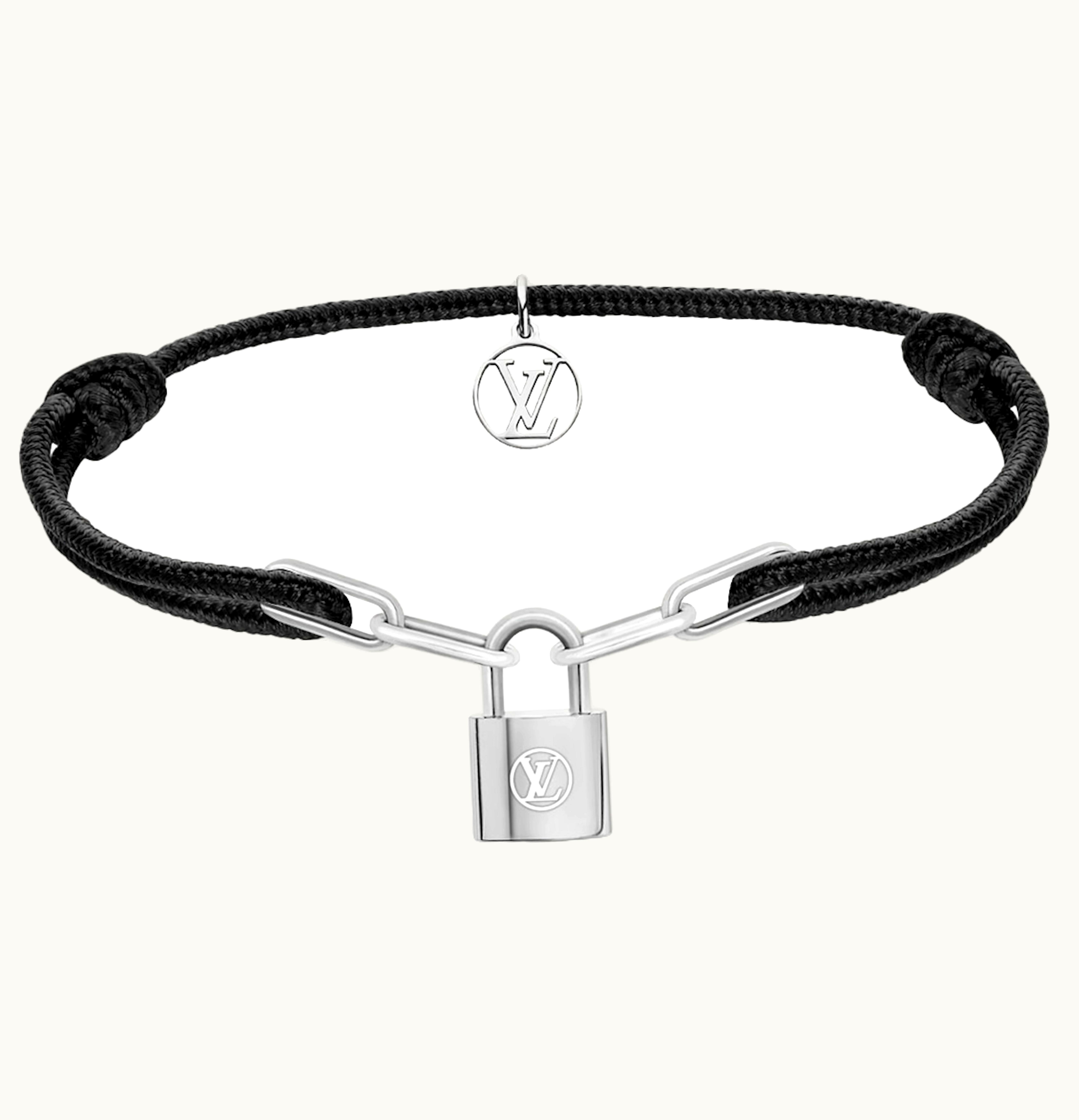 Louis Vuitton Louis Vuitton x Virgil Abloh Silver Lockit Bracelet Black