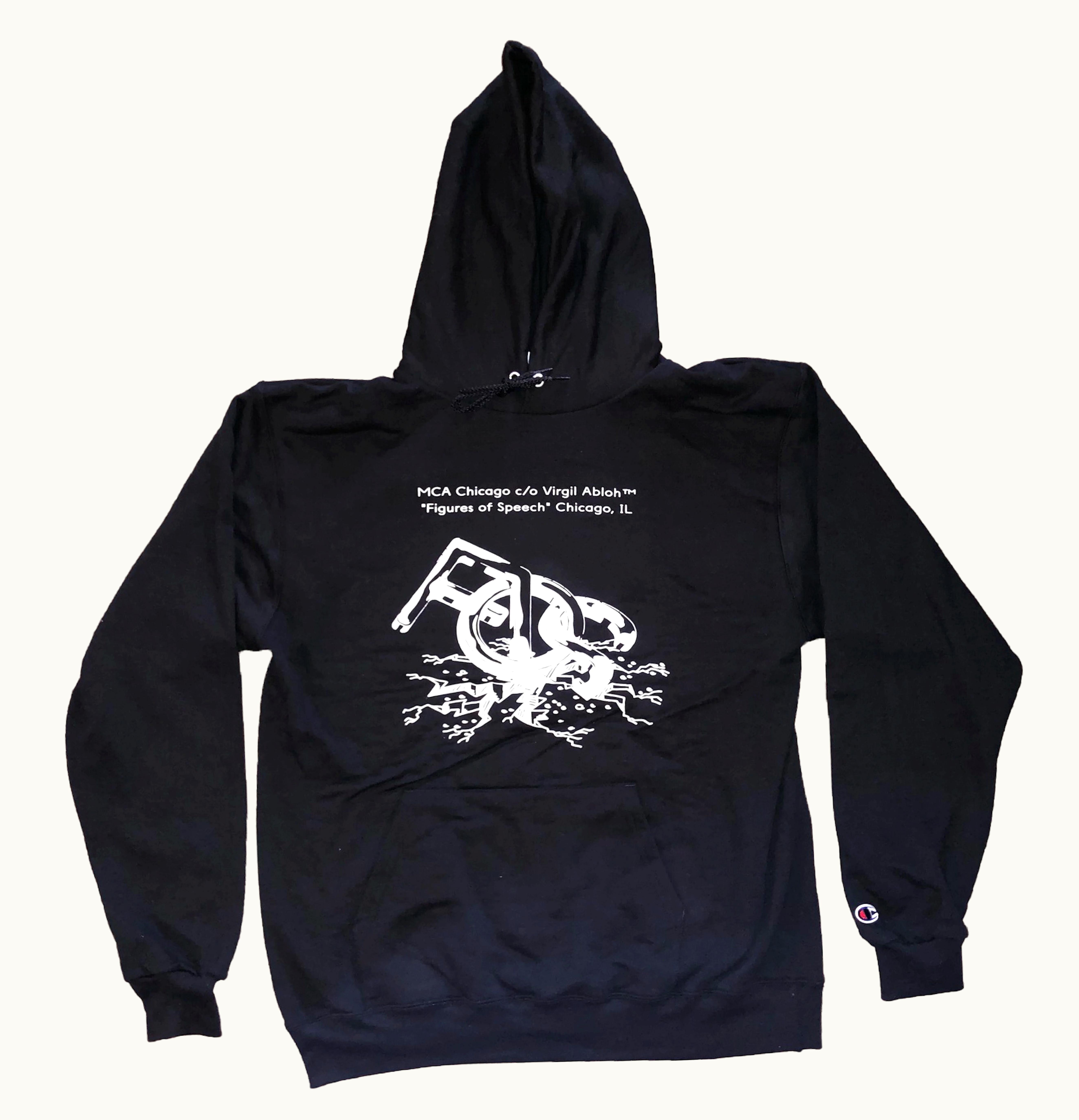 Virgil Abloh Virgil Abloh MCA Figures Of Speech Flags Blue Text Hoodie Black