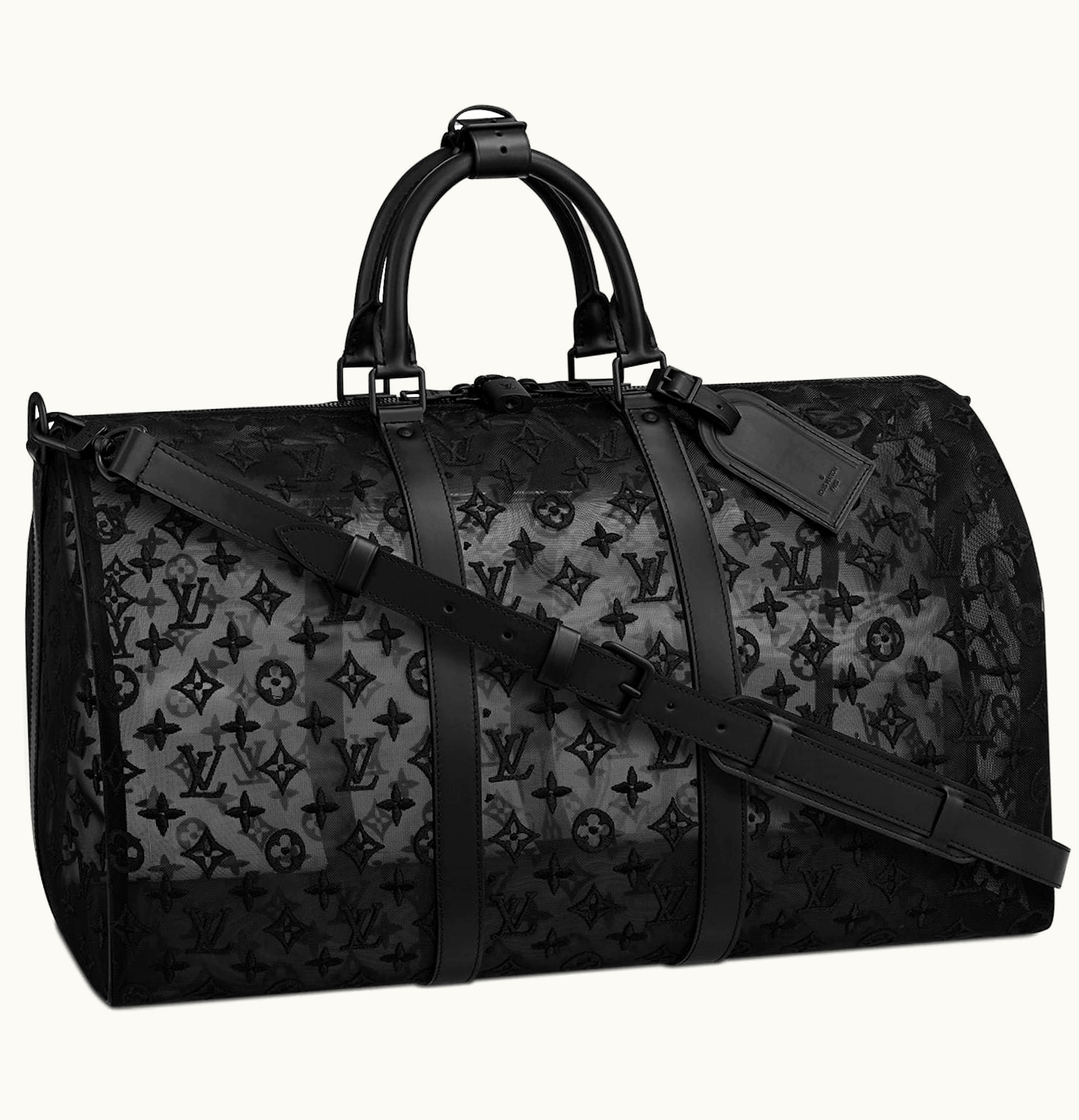 Louis Vuitton Louis Vuitton Keepall Bandouliere Monogram Mesh 50 Black UZ0107465