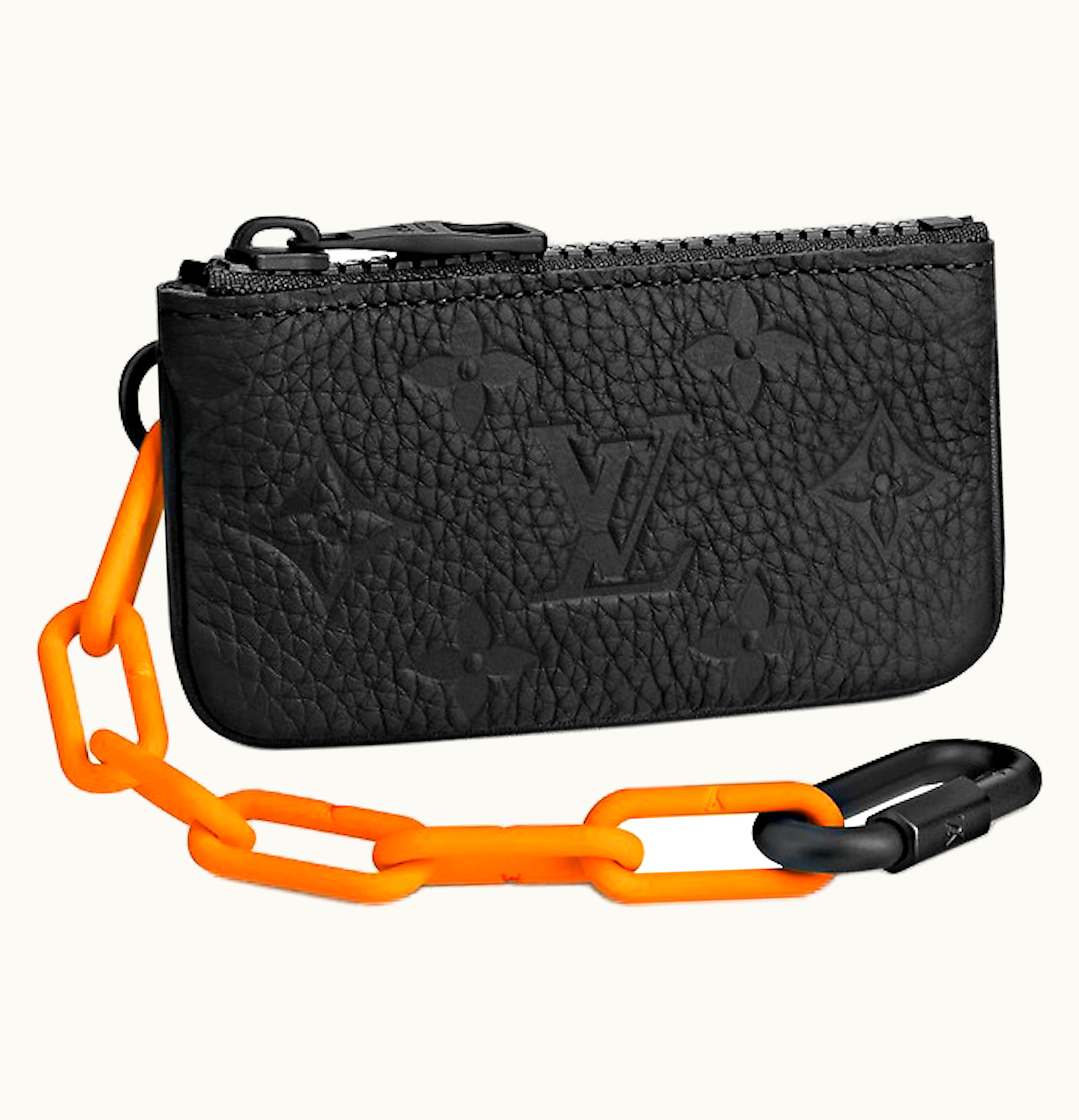 Louis Vuitton Louis Vuitton Pochette Cles Monogram Orange Black