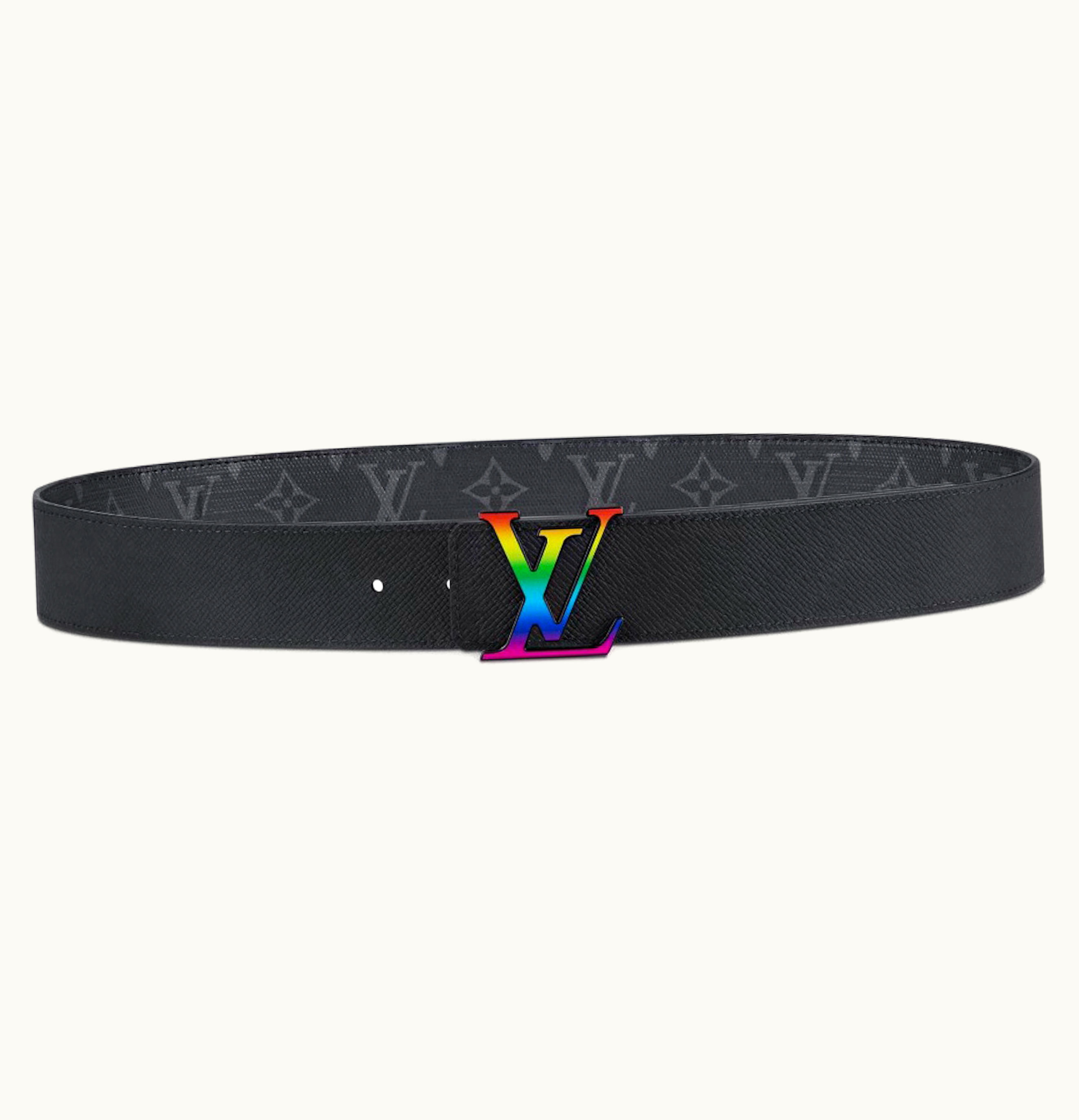 Louis Vuitton Louis Vuitton LV Initiales Reversible Belt Monogram Eclipse Taiga 40MM Rainbow
