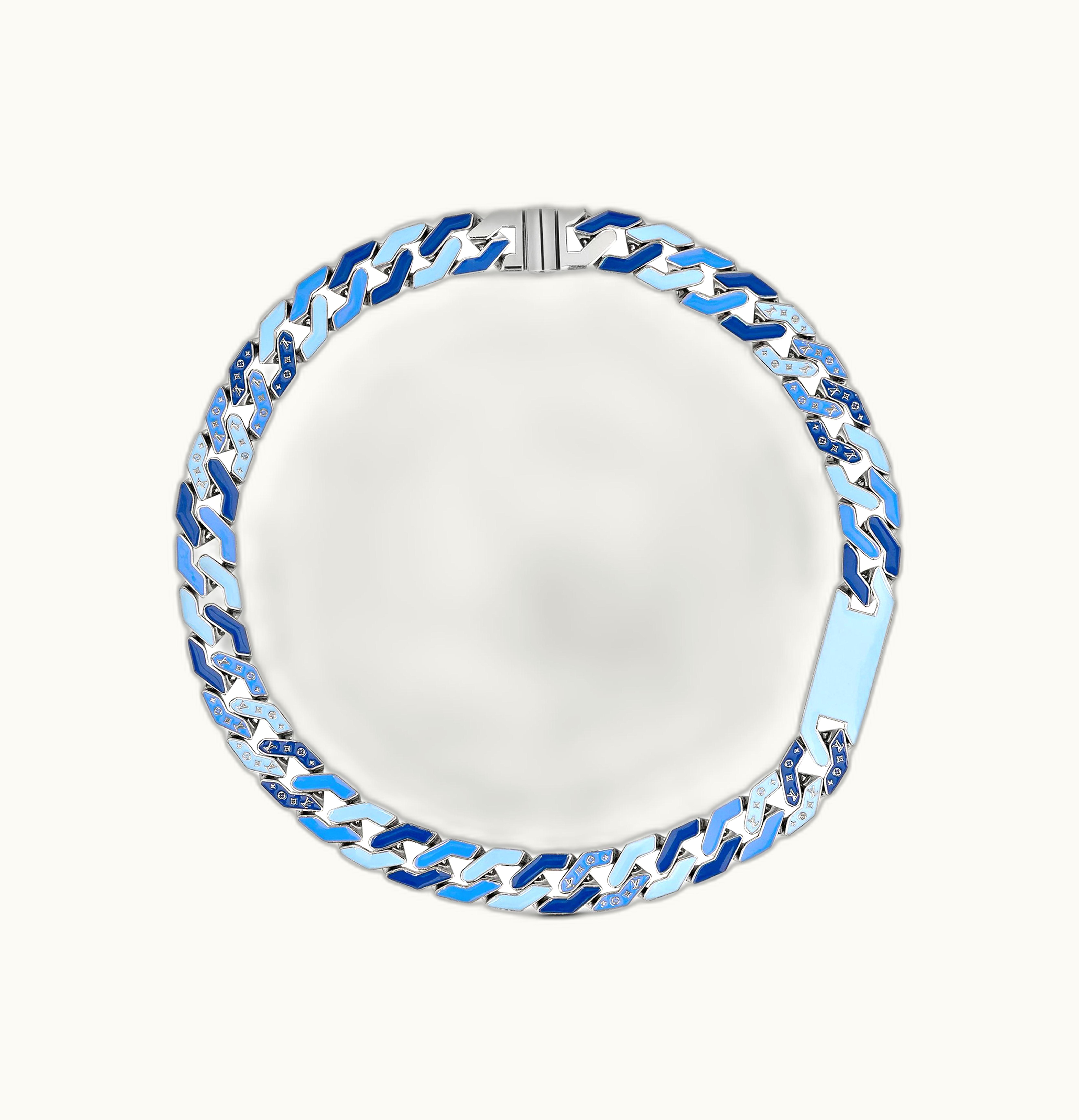 Louis Vuitton Louis Vuitton Cuban Chain Necklace Blue