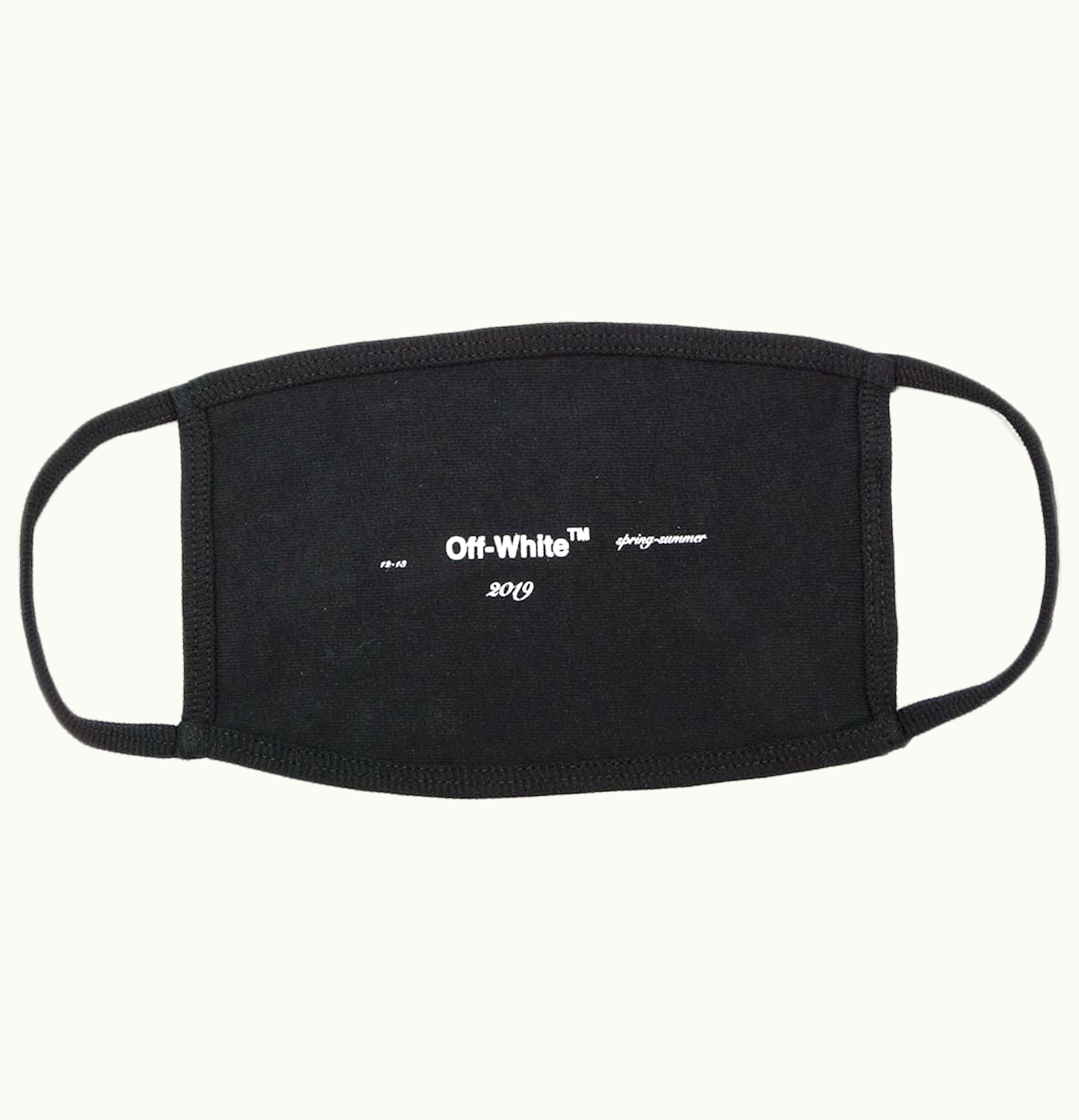 OFF-WHITE OFF WHITE Logo Face Mask SS19 Black White