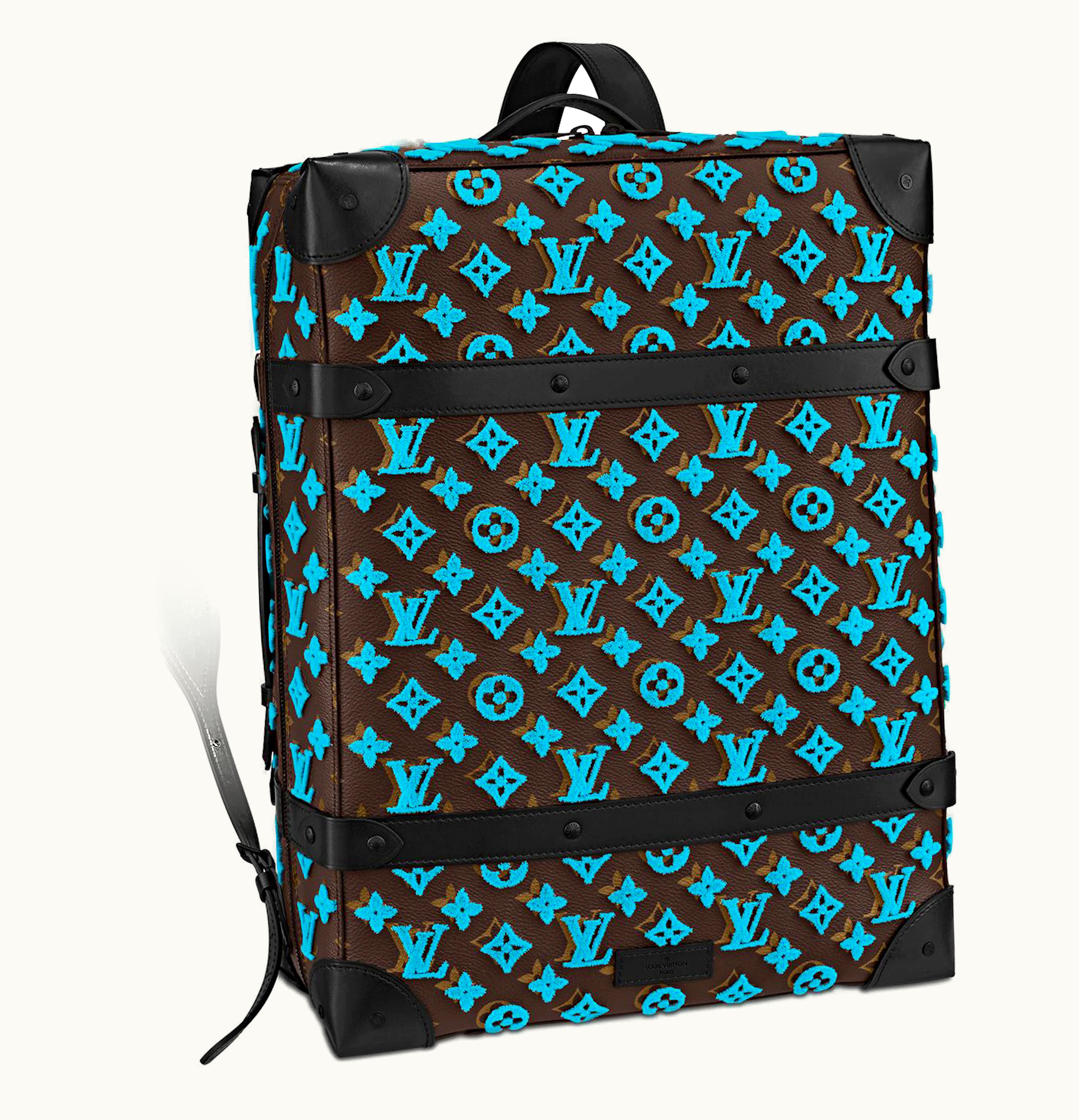 Louis Vuitton Louis Vuitton Soft Trunk Backpack Monogram Tuffetage PM Turquoise