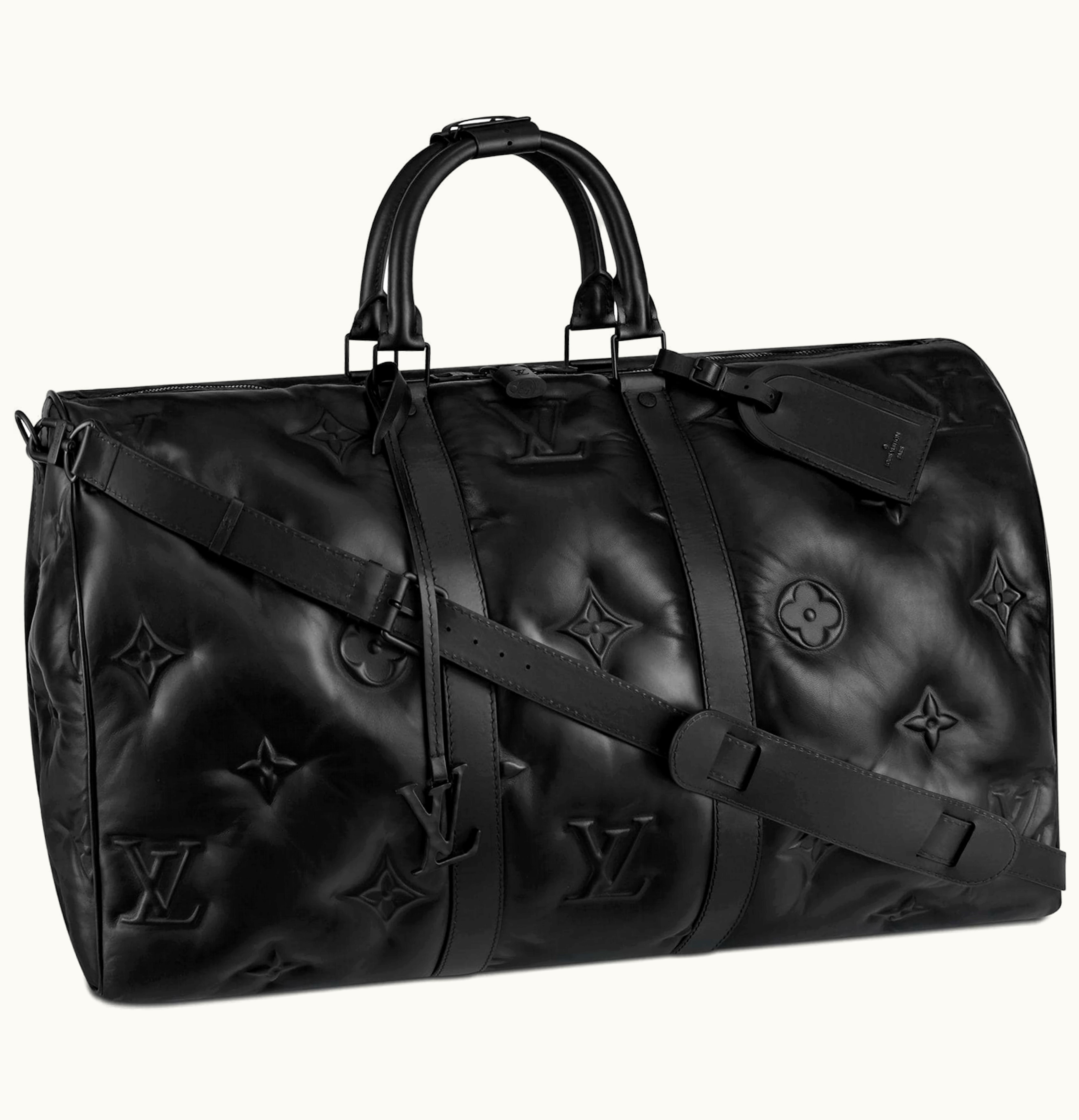 Louis Vuitton Louis Vuitton Keepall Bandouliere Puffer Monogram Indentations XL Black