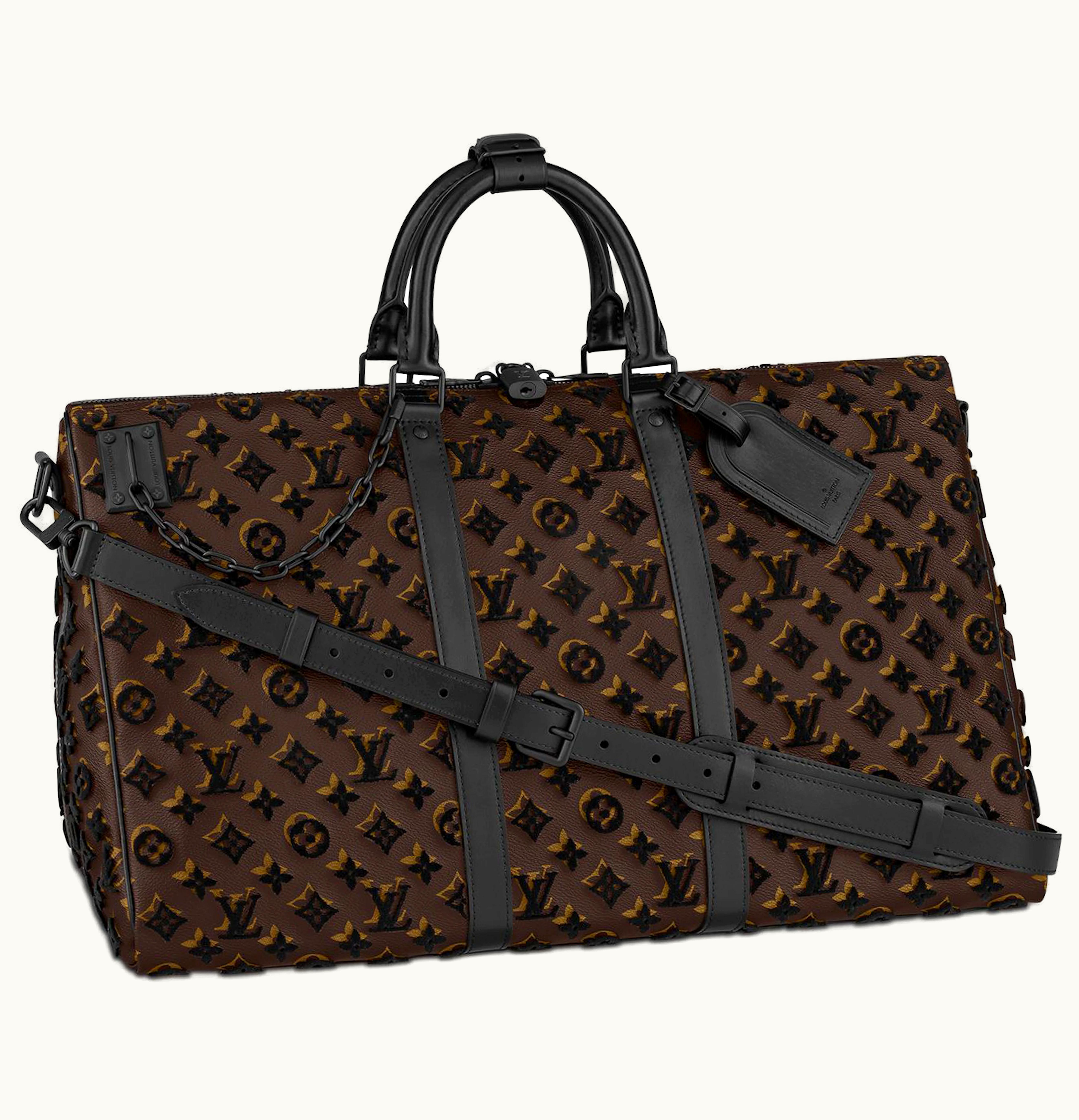 Louis Vuitton Louis Vuitton Keepall Triangle Monogram 50 Black Tuffetage