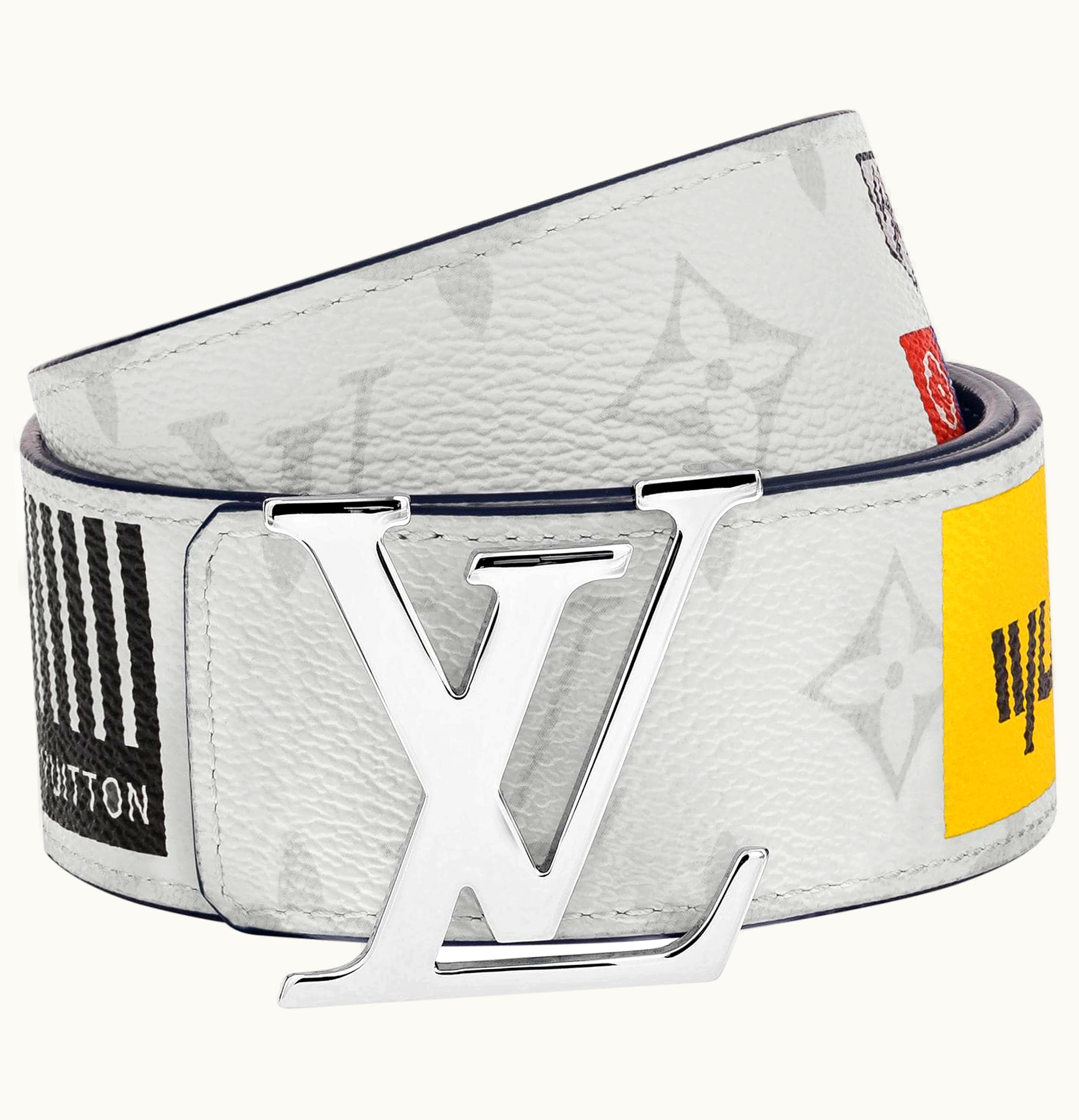 Louis Vuitton Louis Vuitton LV Initiales Belt Monogram Logo Story 40MM White