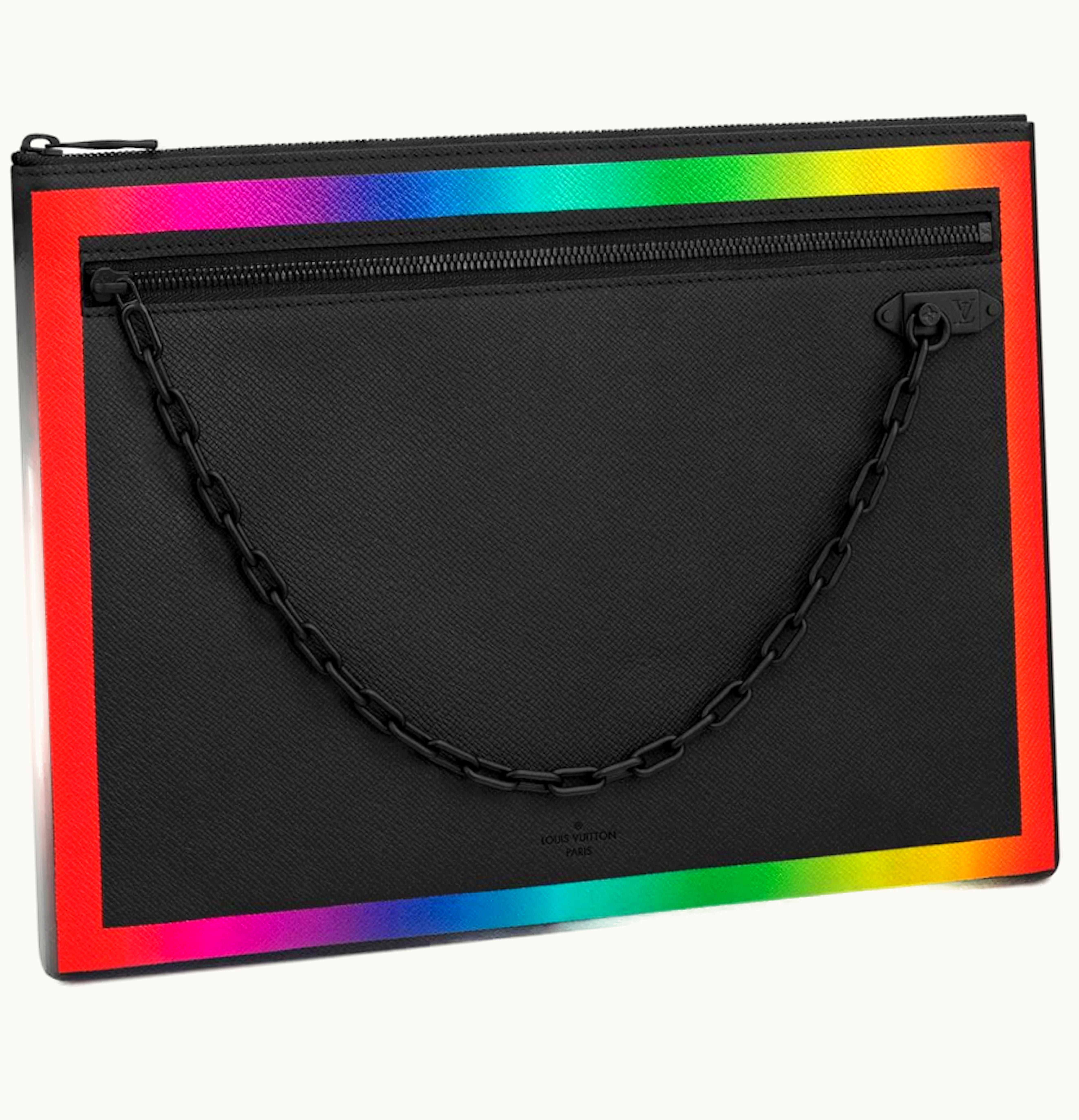 Louis Vuitton Louis Vuitton Pochette A4 Taiga Black Rainbow