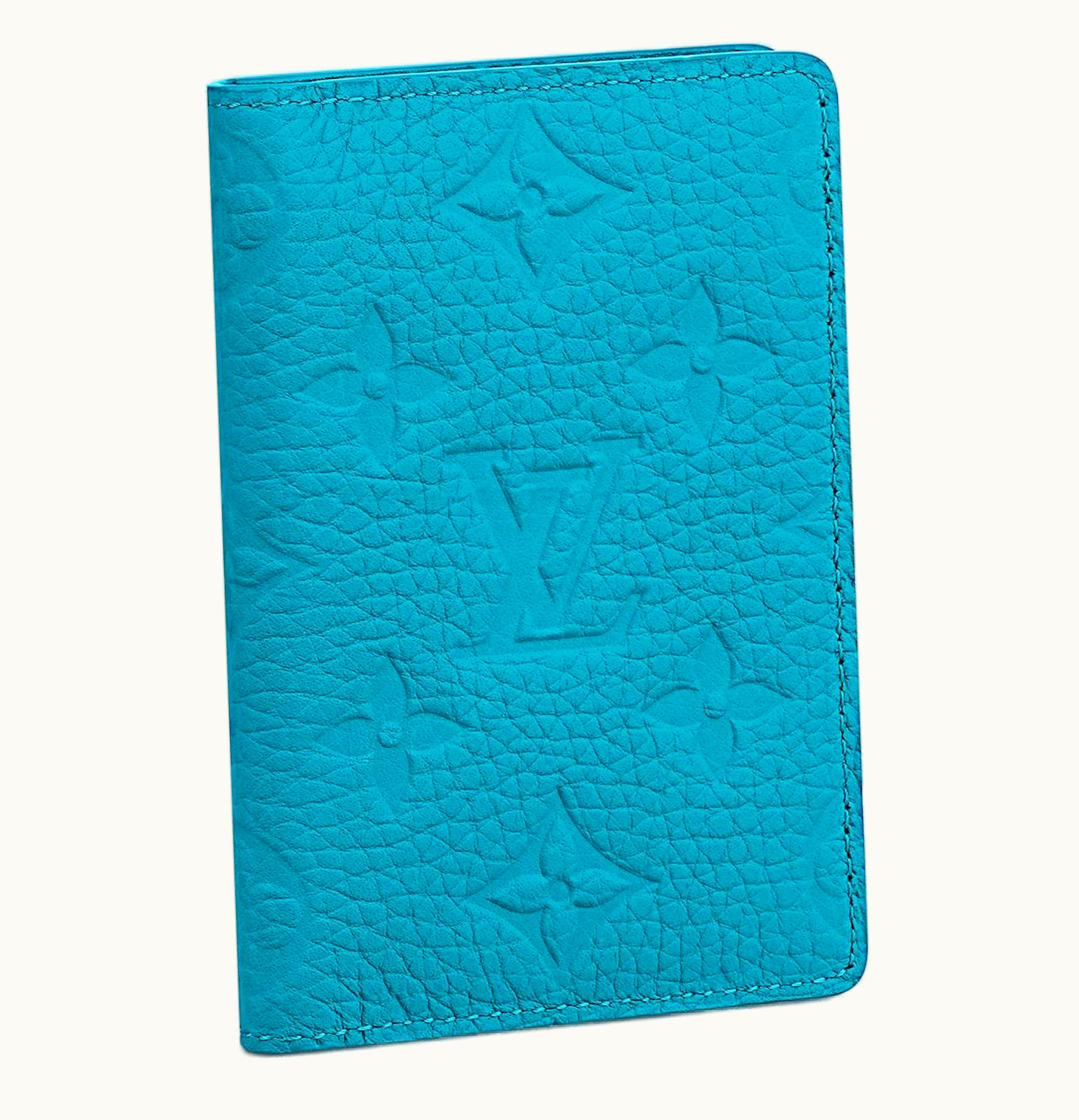 Louis Vuitton Louis Vuitton Pocket Organizer Monogram Taurillon Turquoise