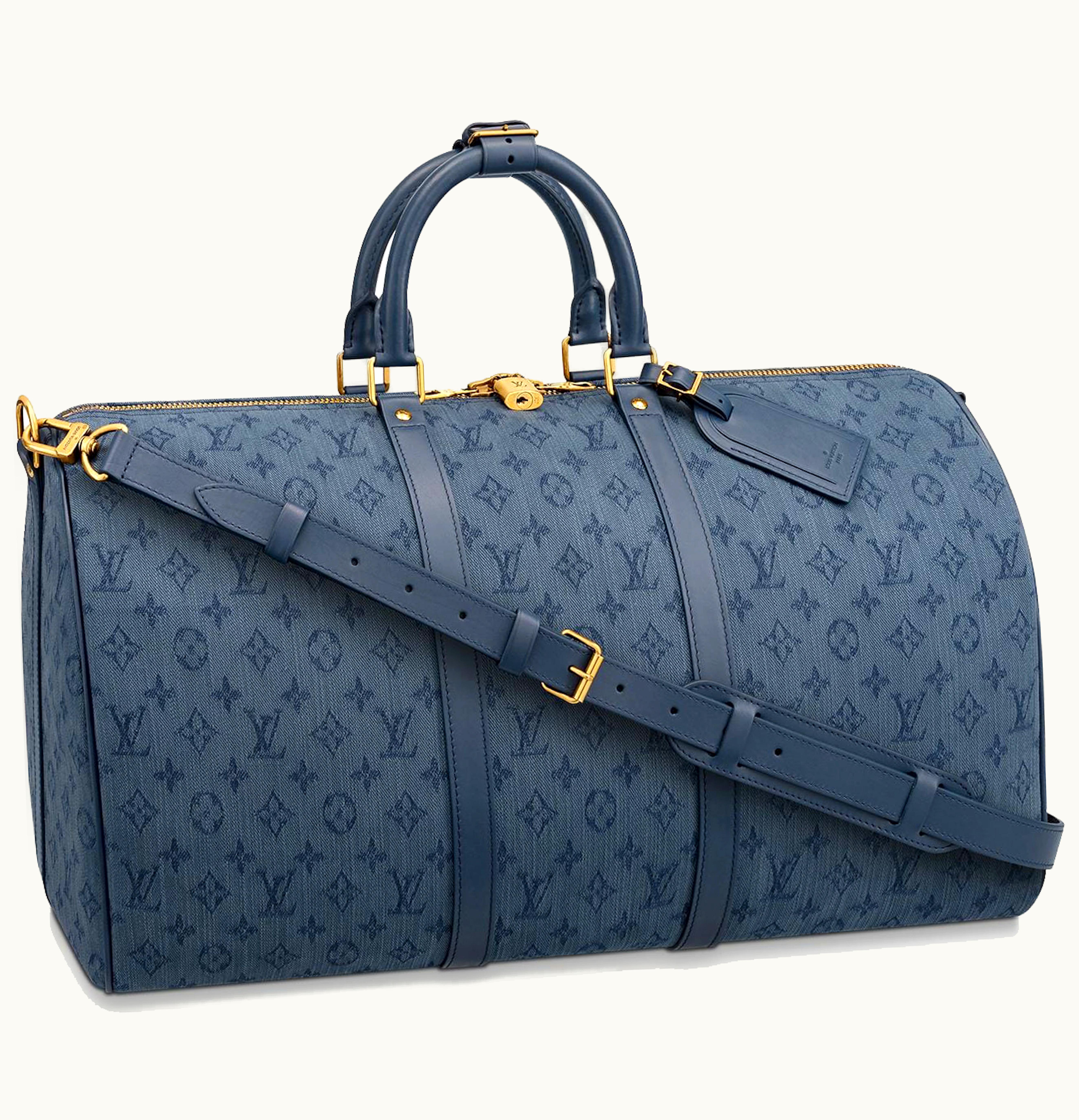 Louis Vuitton Louis Vuitton Keepall Bandouliere Monogram Denim 50 Navy