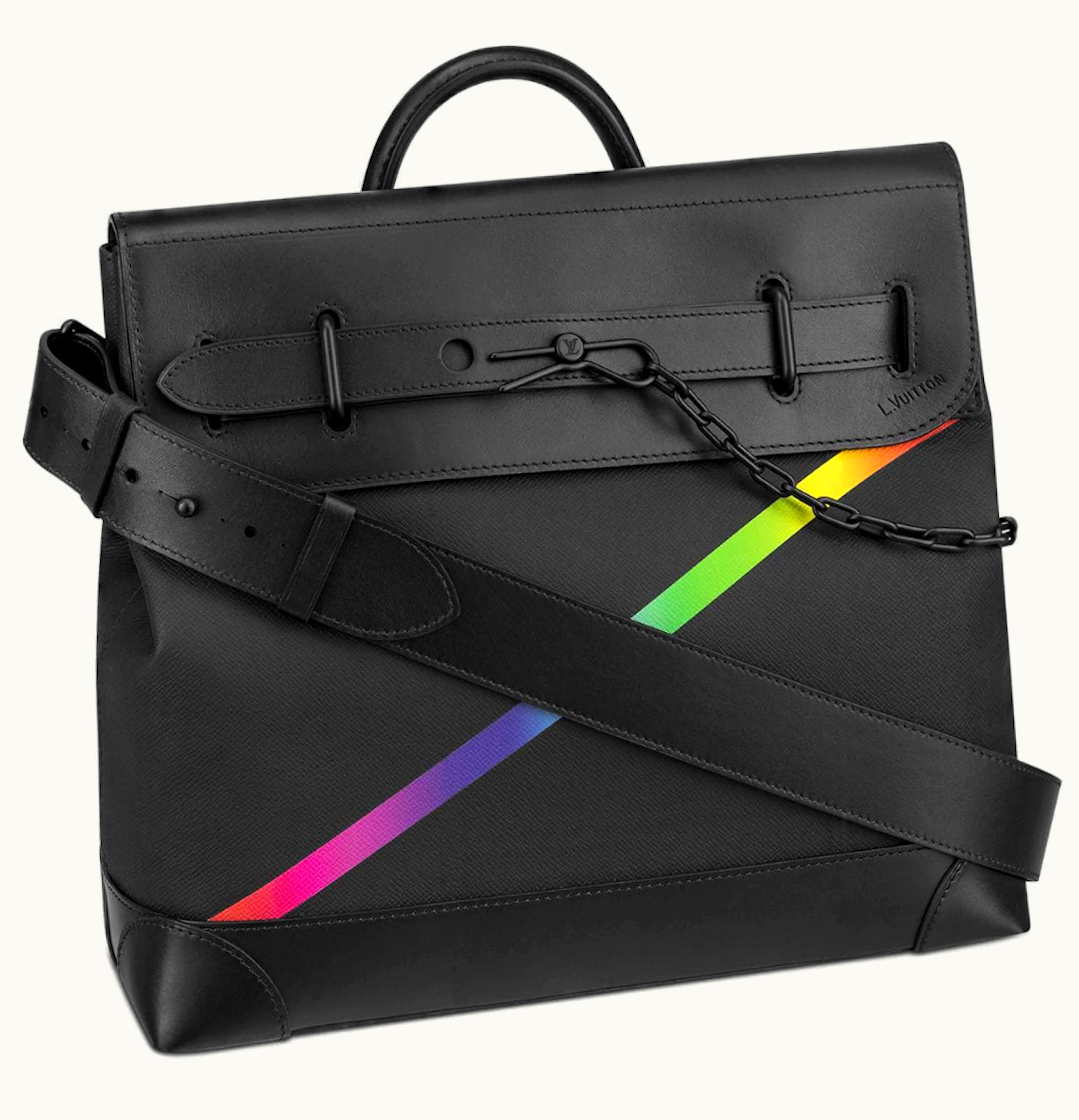Louis Vuitton Louis Vuitton Steamer Taiga PM Black Rainbow