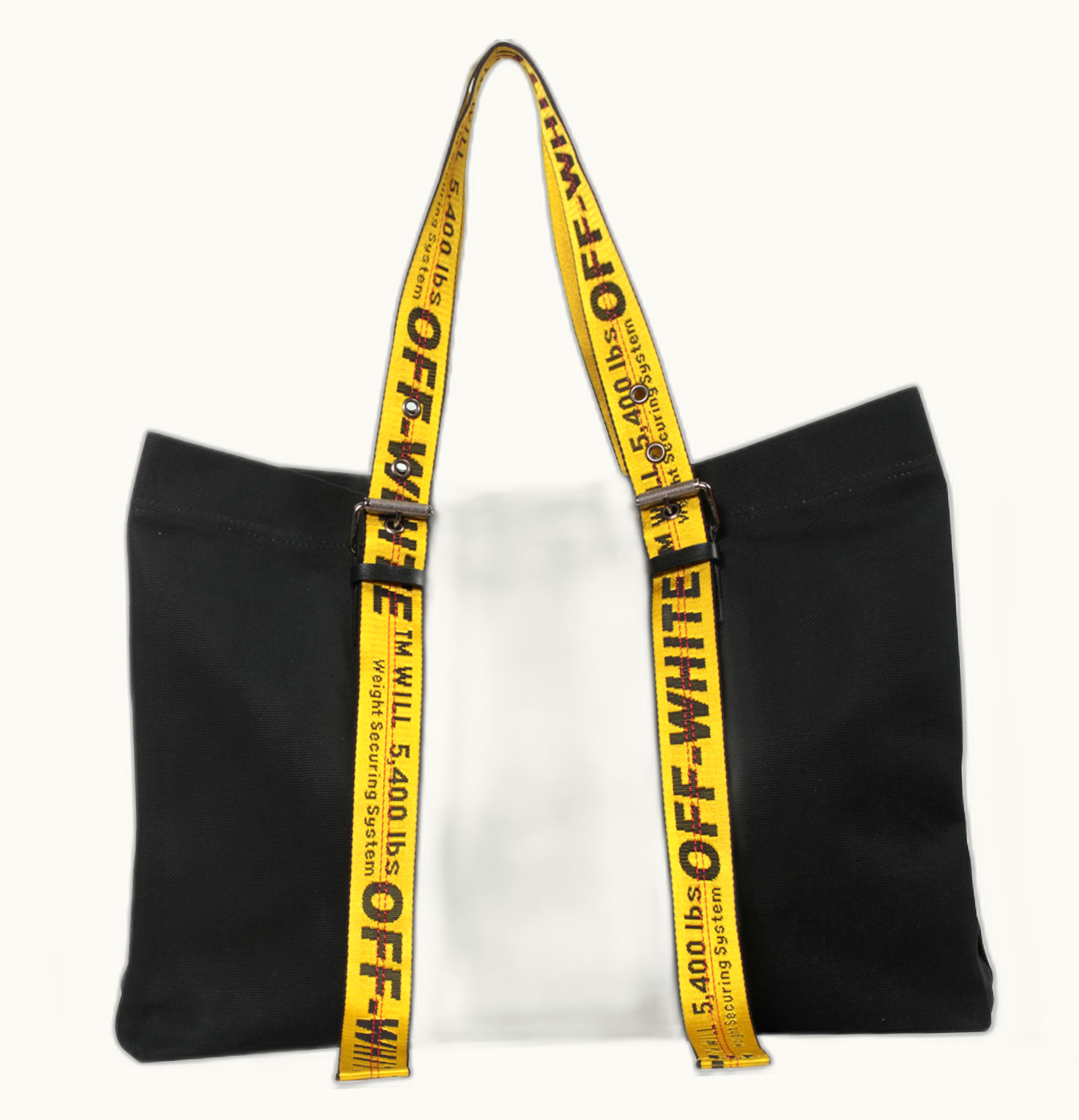 OFF-WHITE OFF WHITE Tote Canvas Black Yellow
