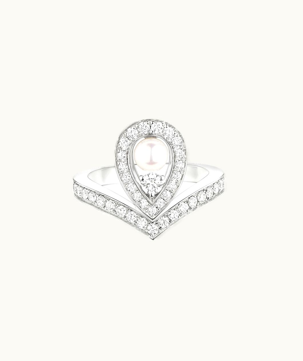 Chaumet Chaumet Joséphine Aigrette Ring White Gold, Pearl, Diamonds 083289