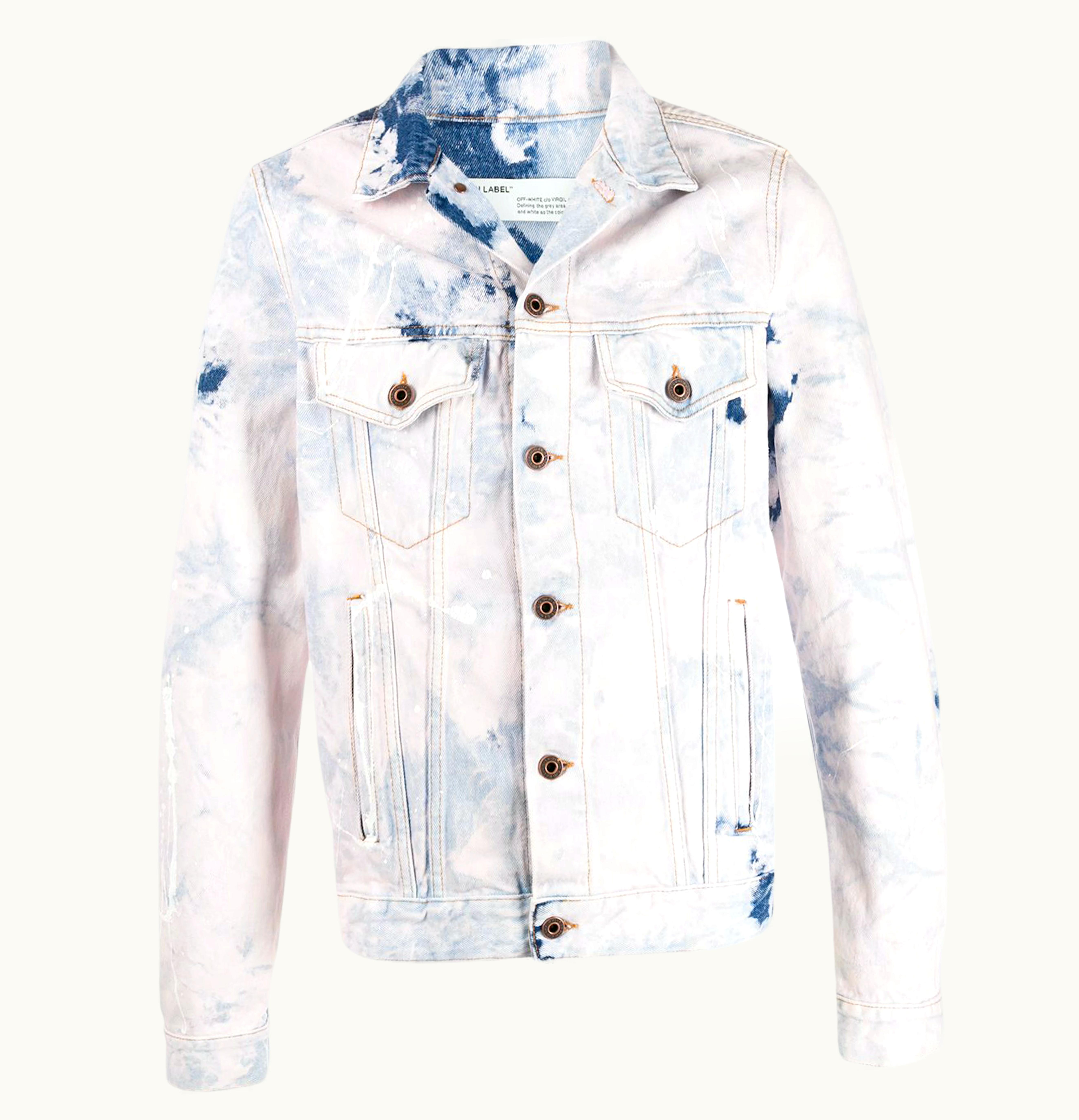 OFF-WHITE OFF WHITE Off White Arrows Denim Jacket Extreme Bleach