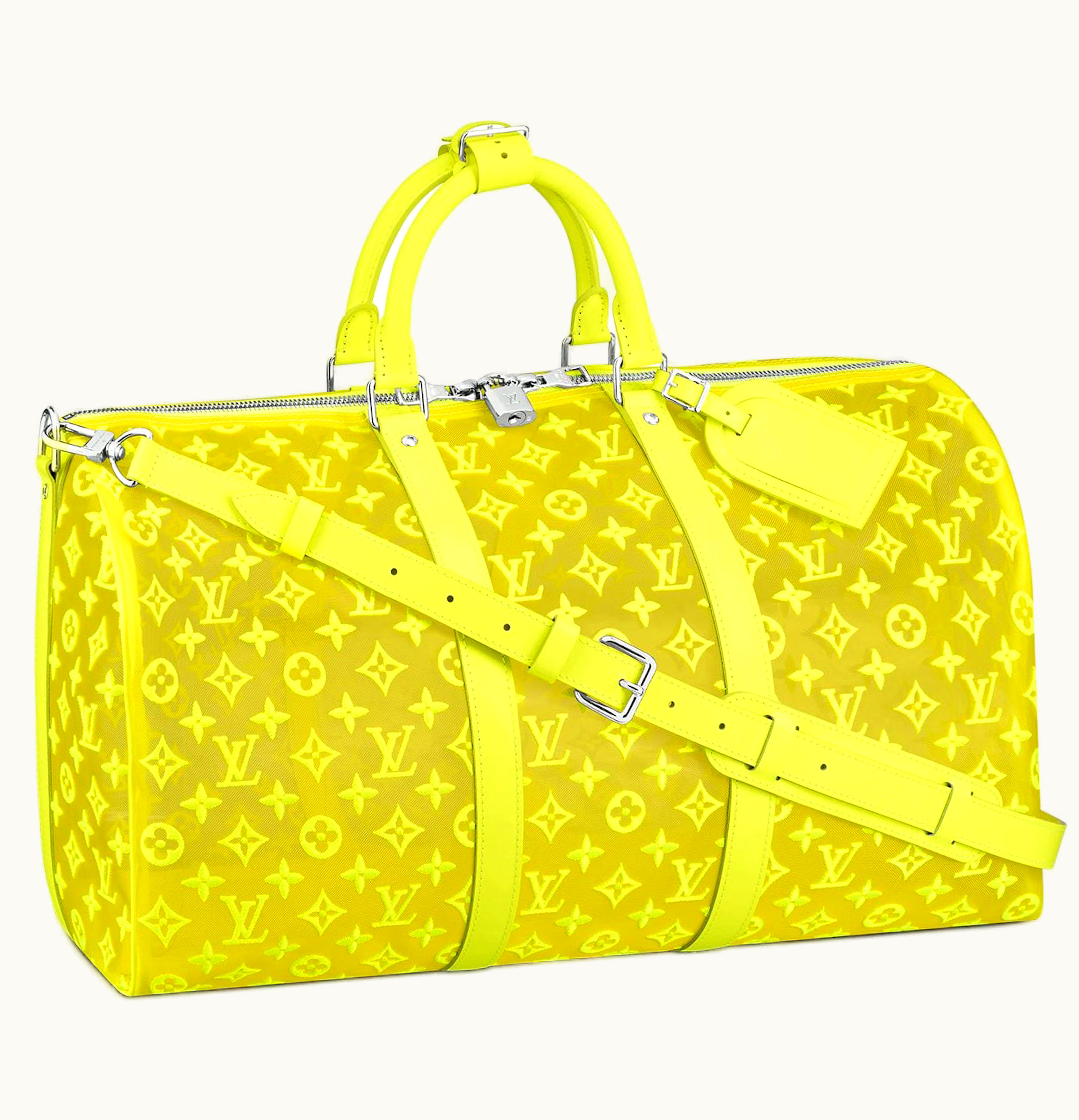 Louis Vuitton Louis Vuitton Keepall Bandouliere Monogram Mesh 50 Yellow UZ0107781