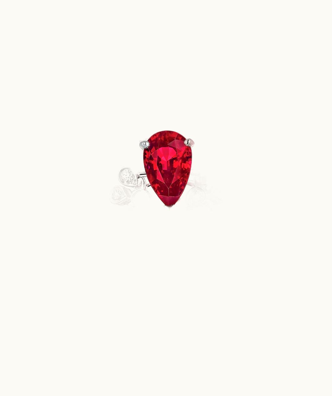 Chaumet Chaumet Joséphine Aigrette Impériale 2cts Solitaire Platinum, Ruby, Diamonds