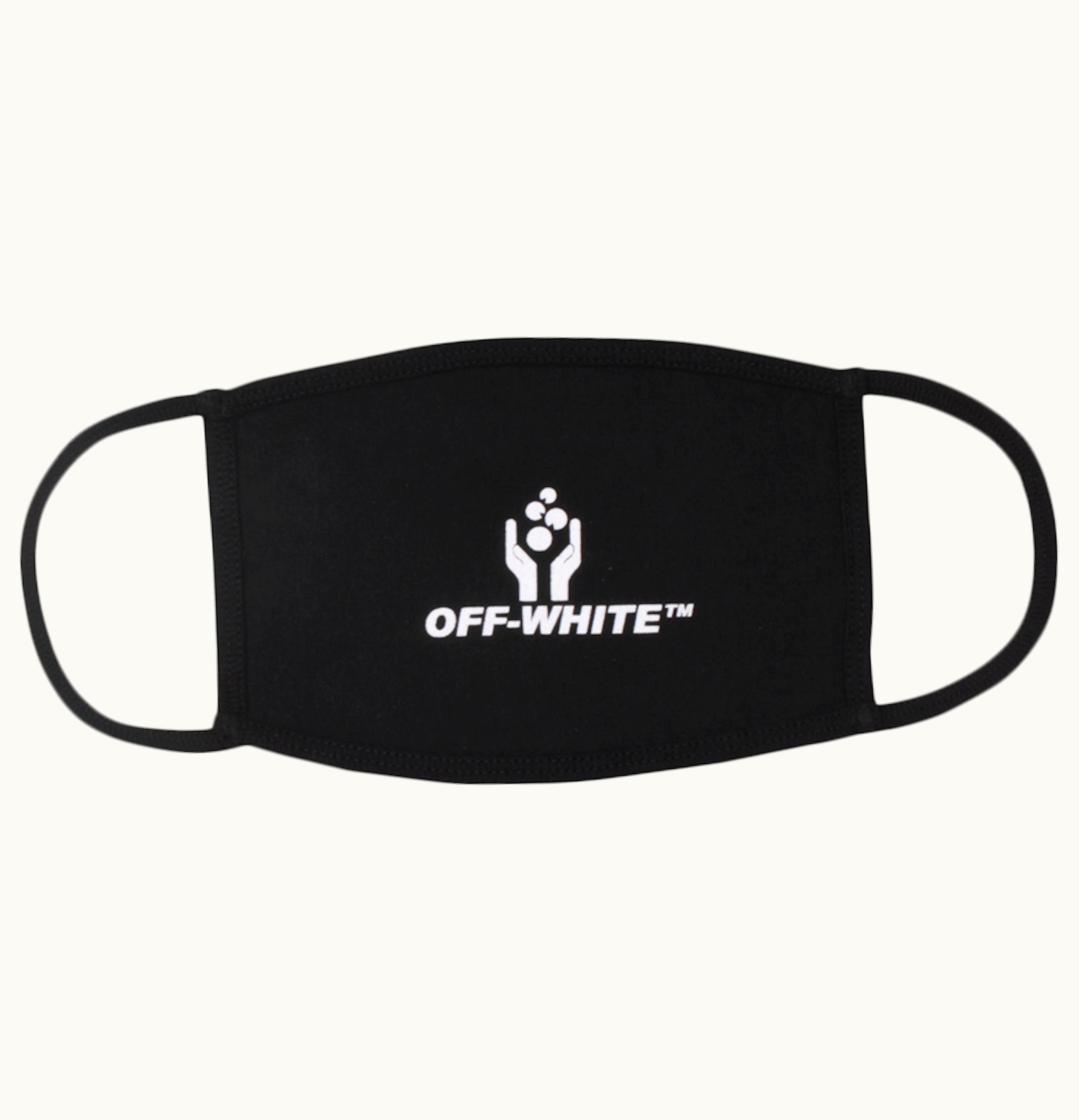 OFF-WHITE OFF WHITE Hands Face Mask SS19 Black White