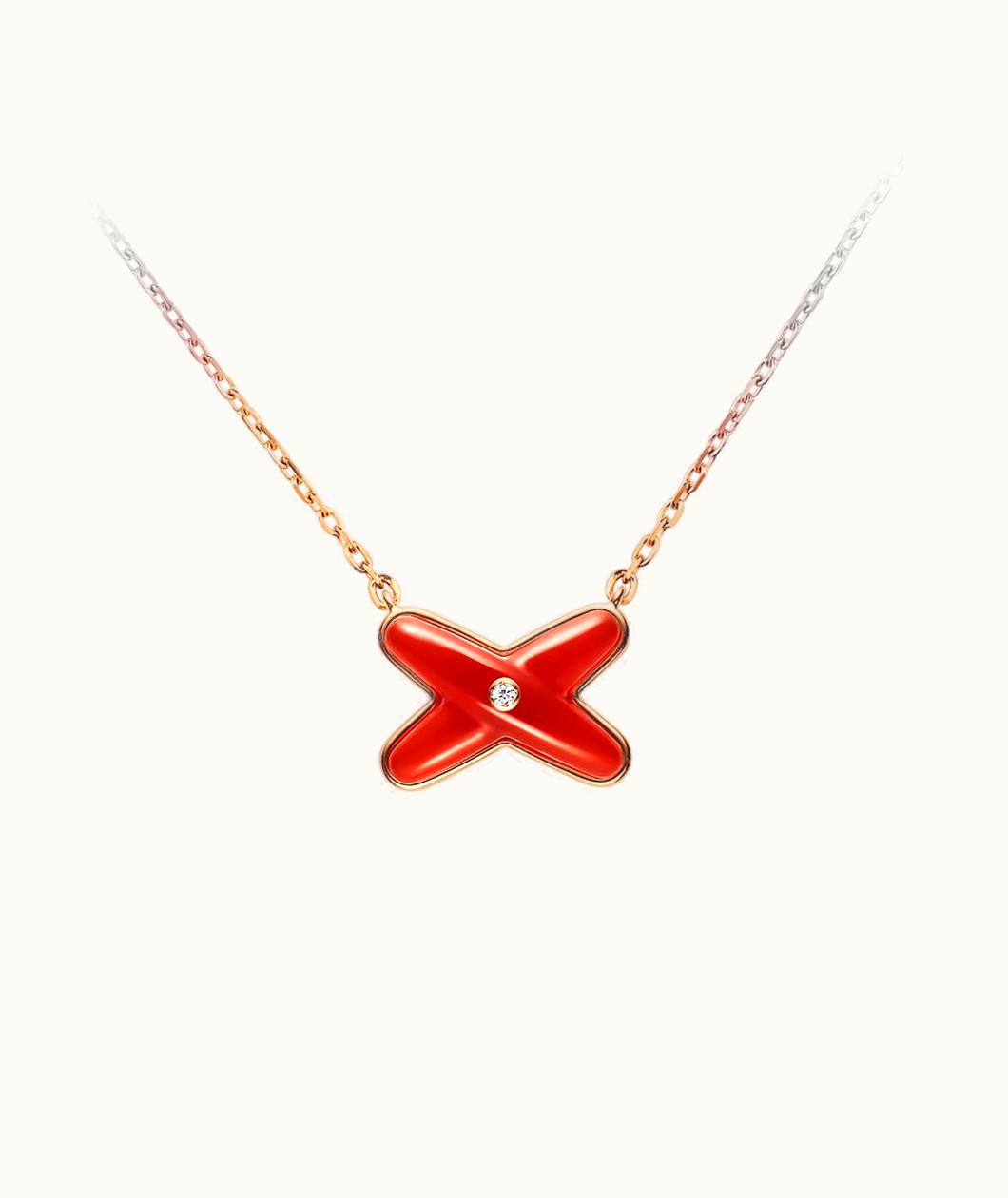 Chaumet Chaumet Jeux De Liens Carnelian Pendant Rose Gold, Carnelian, Diamond