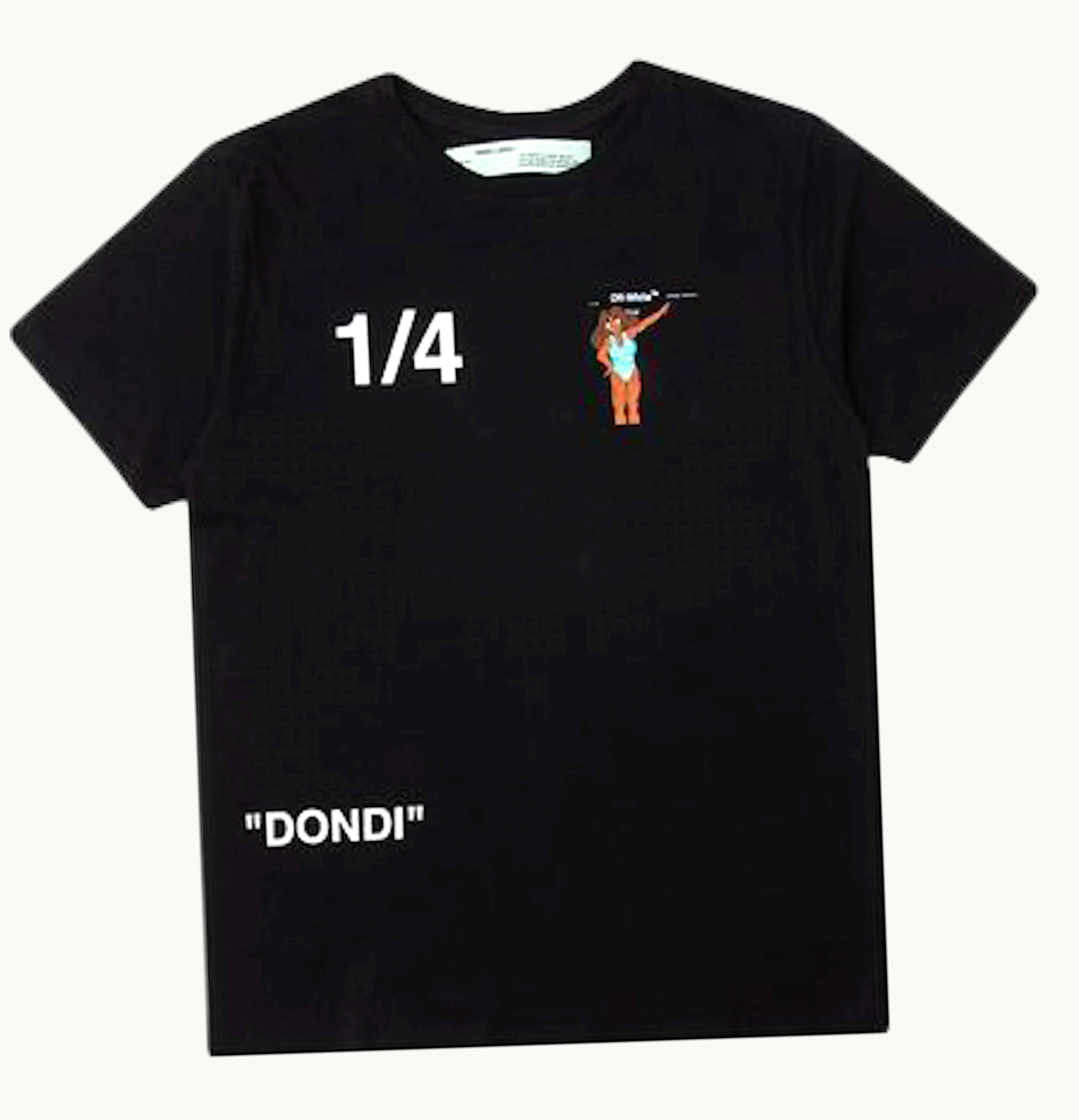 OFF-WHITE OFF WHITE Dondi White Woman T Shirt Black Multicolor