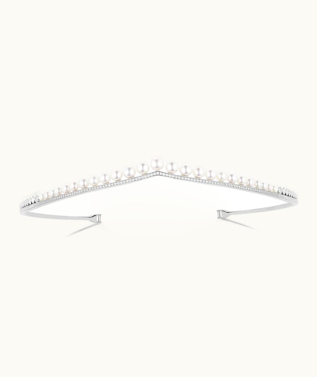 Chaumet Chaumet Joséphine Aigrette Cultured Pearls Head Ornament White Gold, Pearls, Diamonds