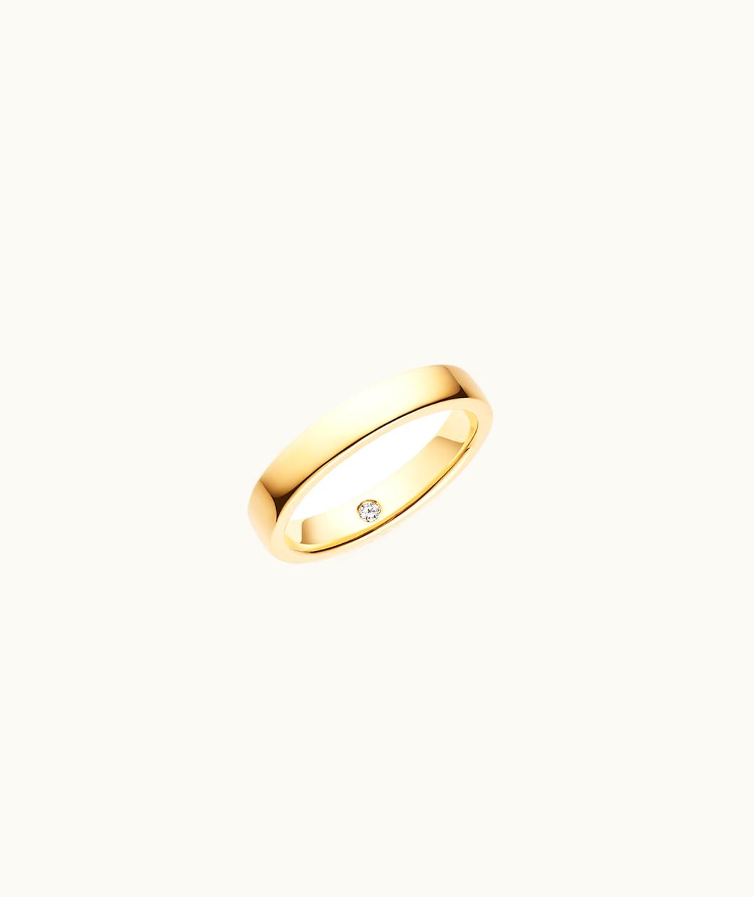 Chaumet Les Éternelles De Chaumet Rubans Wedding Band Yellow Gold, Diamond, 3.5mm