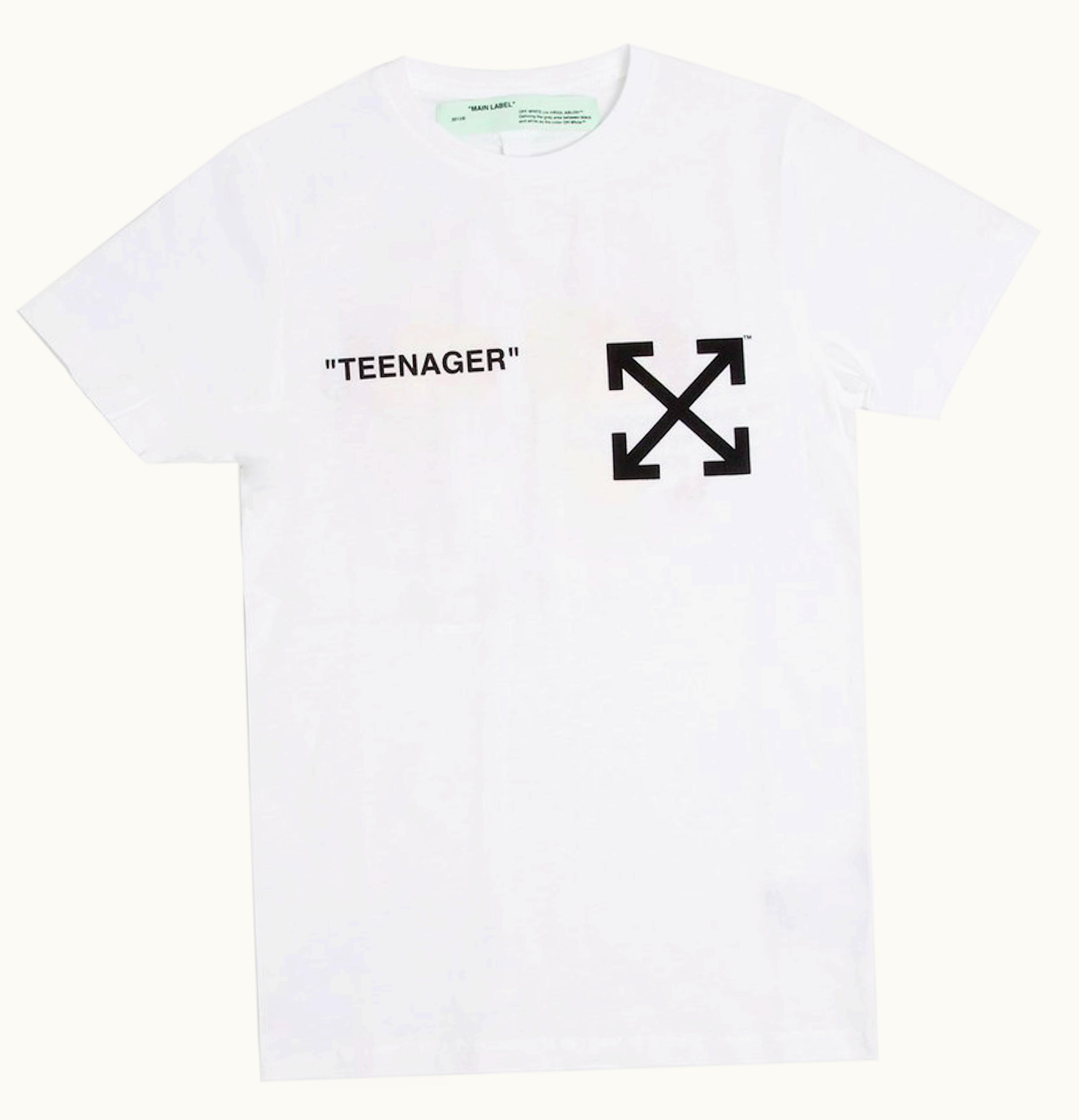 OFF-WHITE OFF WHITE Flamed Bart T Shirt White