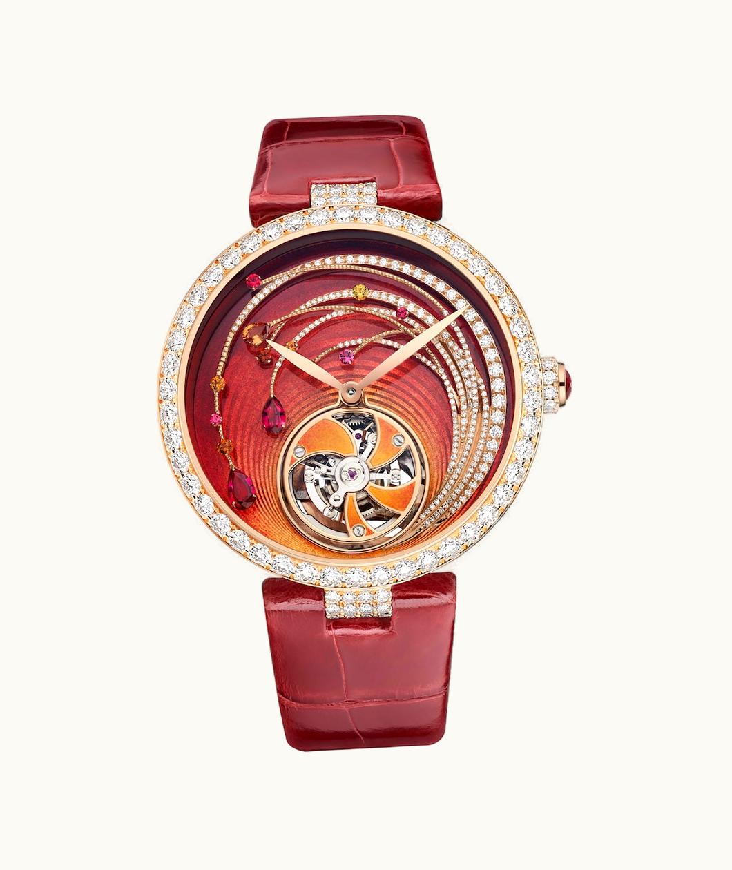 Chaumet Chaumet Soleil De Feu Flying Tourbillon Timepiece Rose Gold, Diamonds, Rubies, Pink Spinels