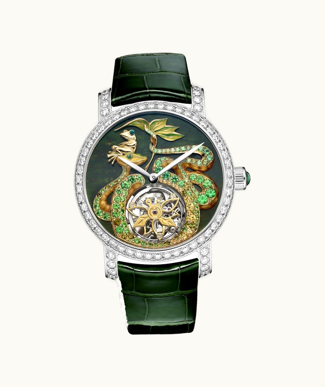Chaumet Chaumet Espiègleries, Trésors d'Afrique Timepiece White Gold, Diamonds, Tsavorite Garnets