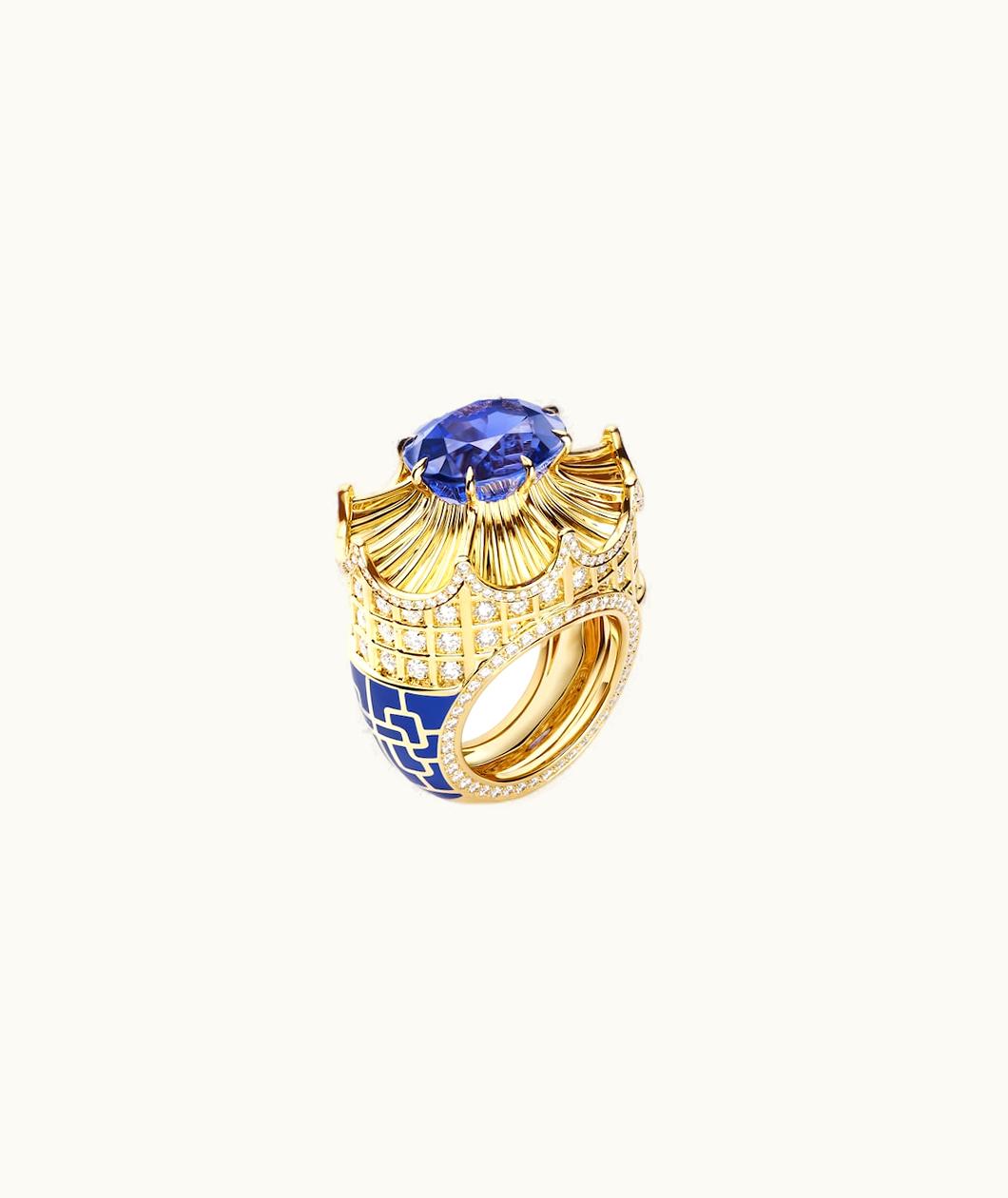 Chaumet Chaumet Qianlong Ring Tanzanite Yellow Gold, Tanzanite, Diamonds